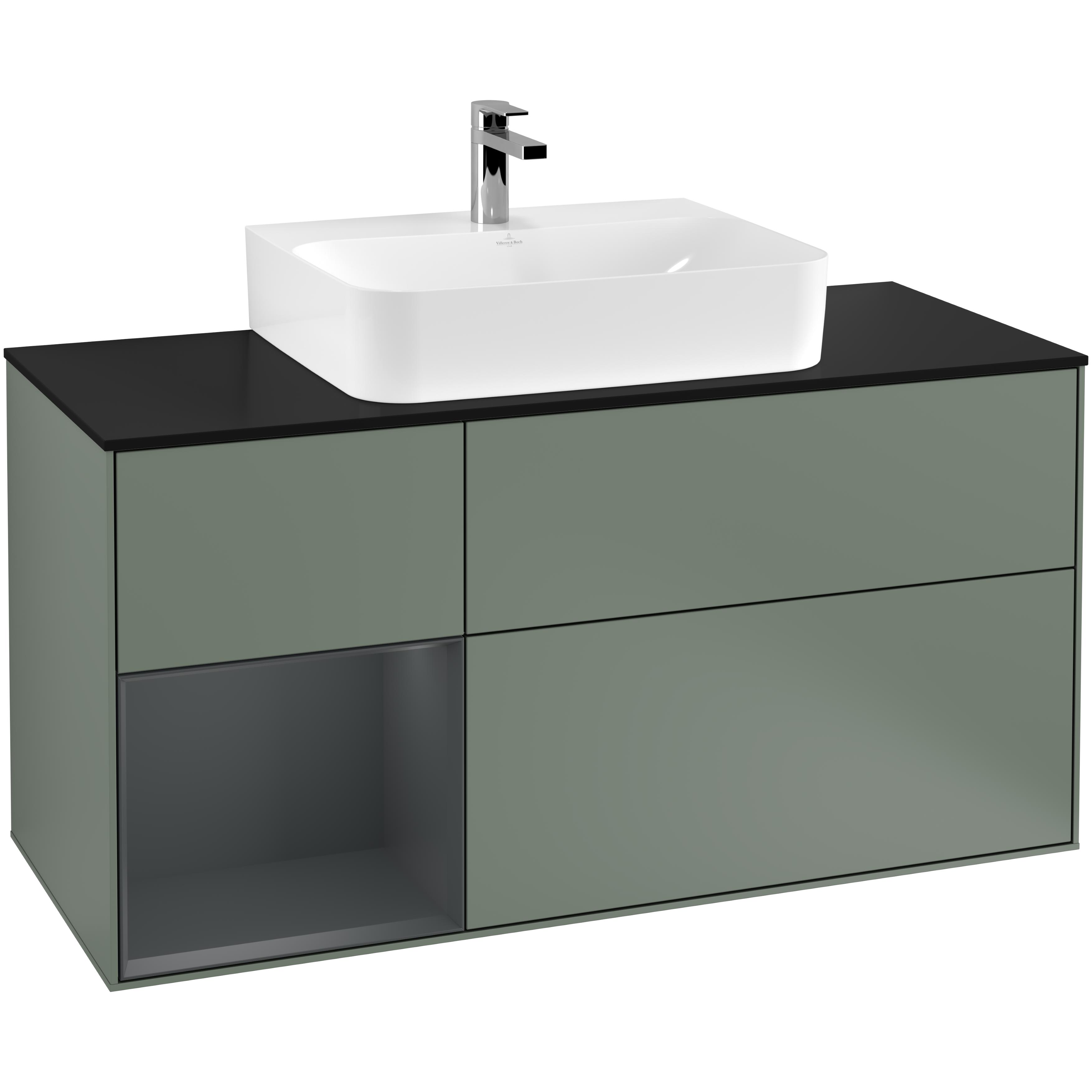 Tv&auml;ttst&auml;llssk&aring;p Villeroy & Boch Finion med 3 L&aring;dor Hylla och B&auml;nkskiva f&ouml;r Centrerat Tv&auml;ttst&auml;ll