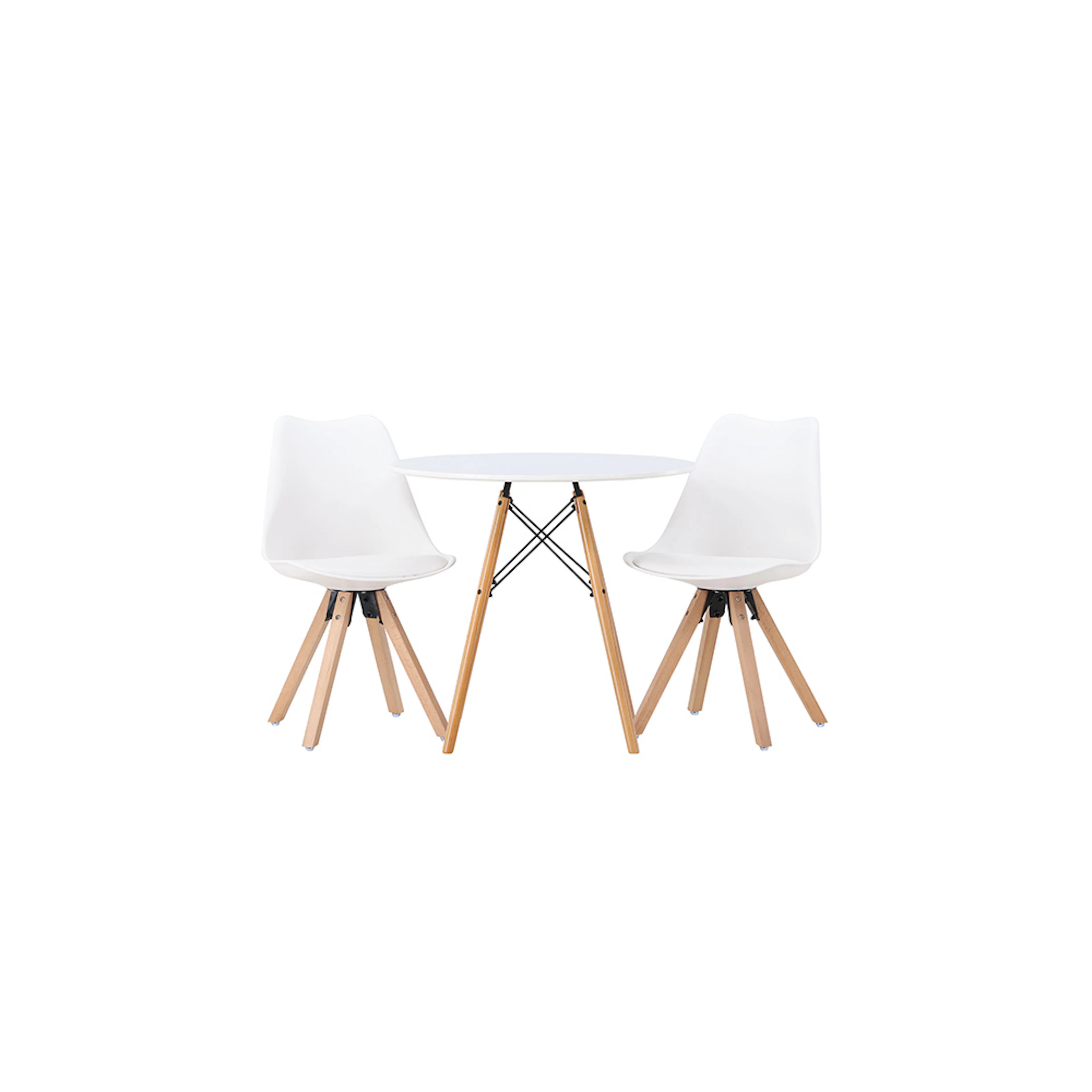 Spisegruppe Venture Home Danburi Ø60 cm med 2 stk Zeno Stoler