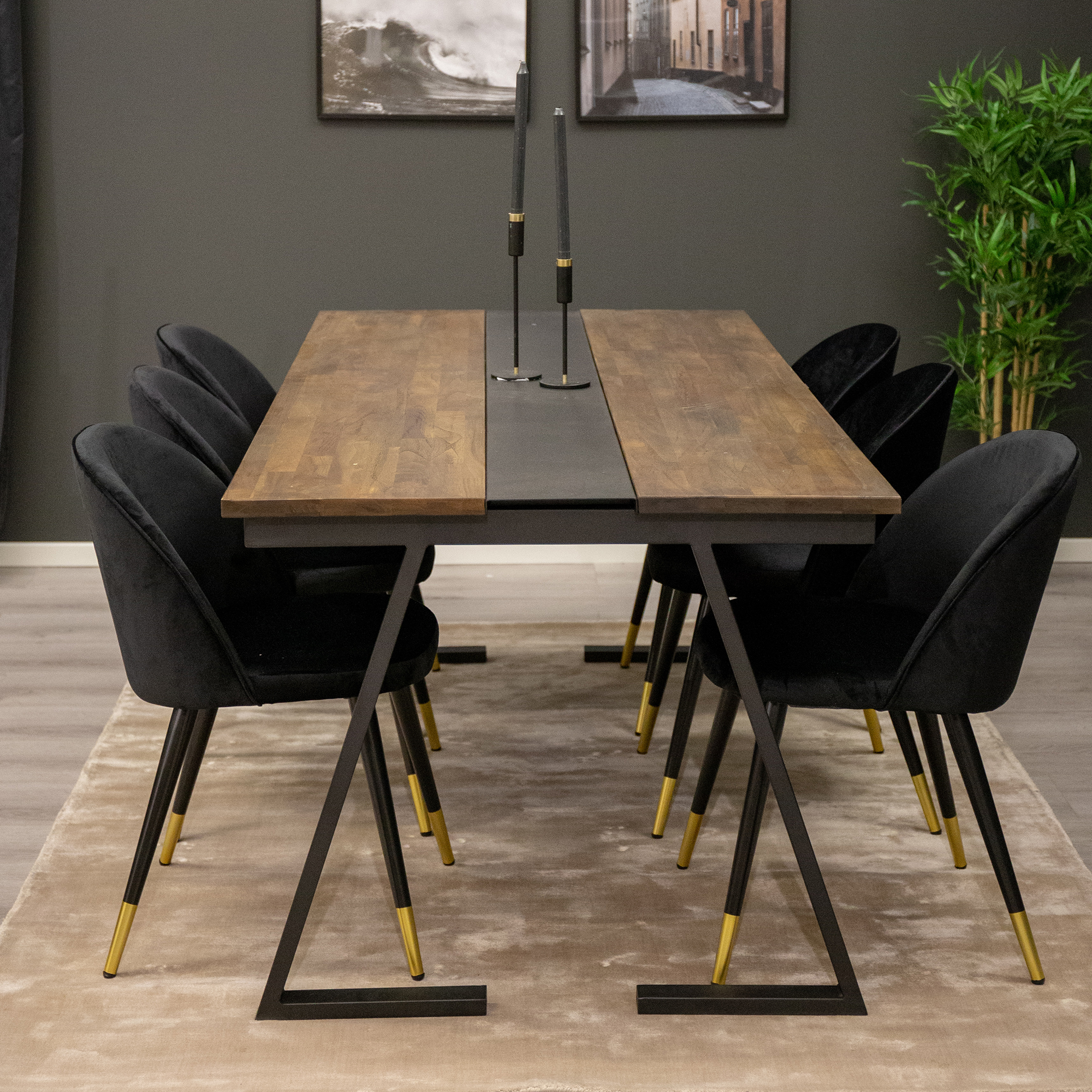 Spisegruppe Venture Home Jane med 6 Valentina Stoler