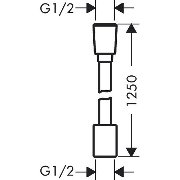 Tekstildusjslange Hansgrohe Designflex 125 cm
