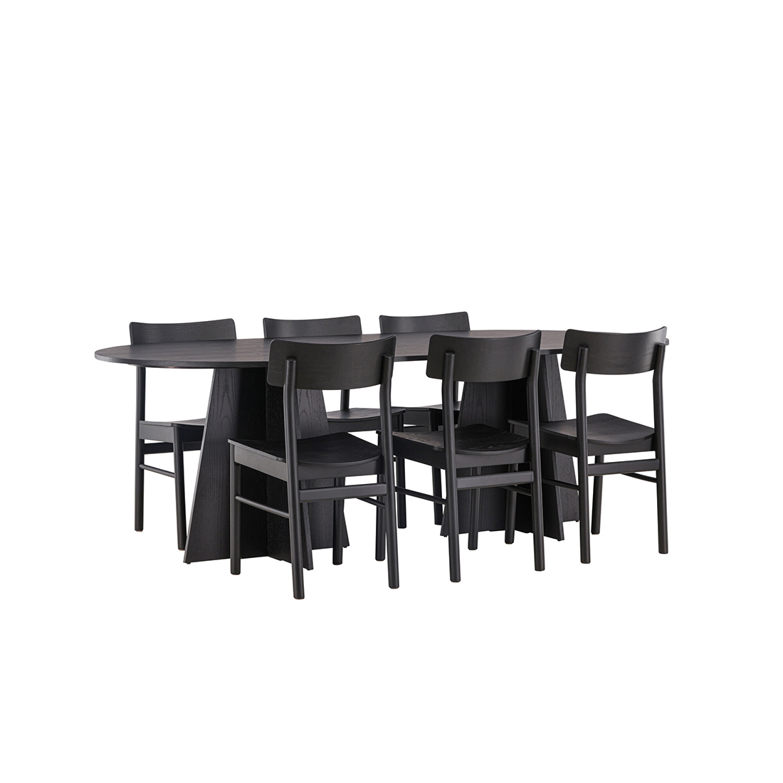 Spisegruppe Venture Home Bootcut Oval med 6st Montros Spisestoler