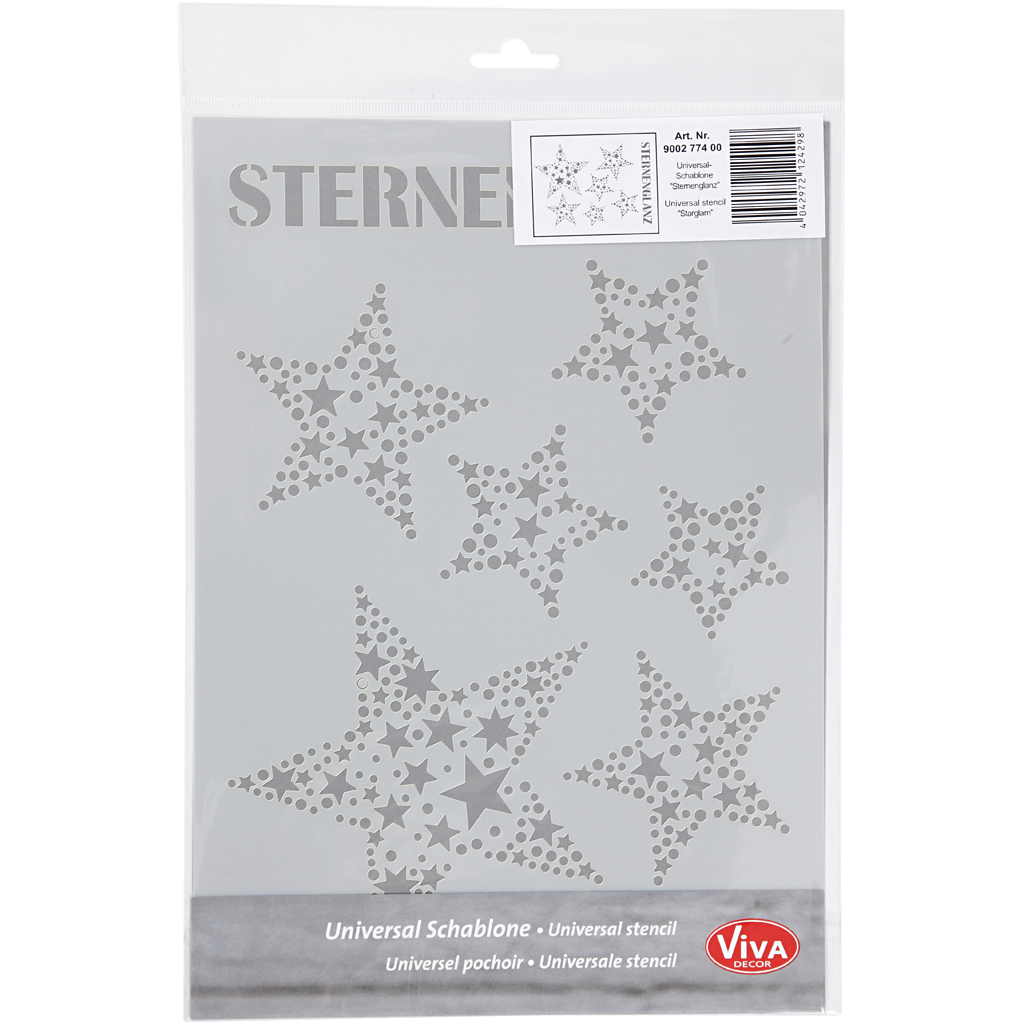 Sjablong Creativ Company Stensil Stjerne A4 210x297 mm 1 stk