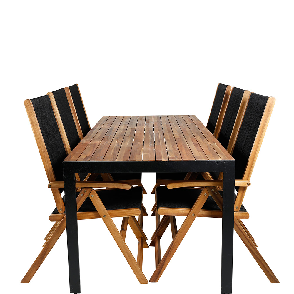 Spisegruppe Venture Home Bois med 6 Lumi Stoler