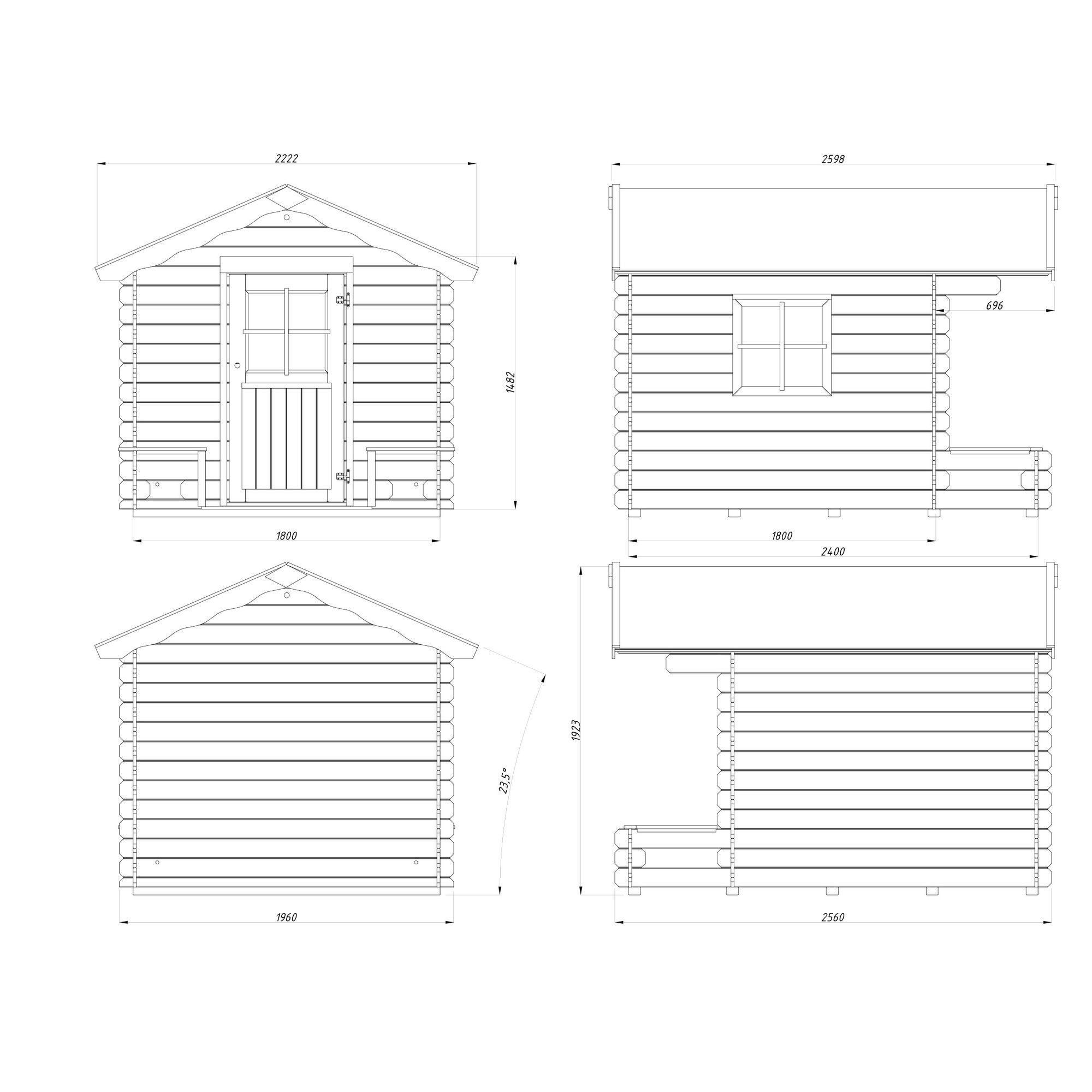 Lekehus Palmako Stina 3,1 m2 + Terrasse 1,26 m2
