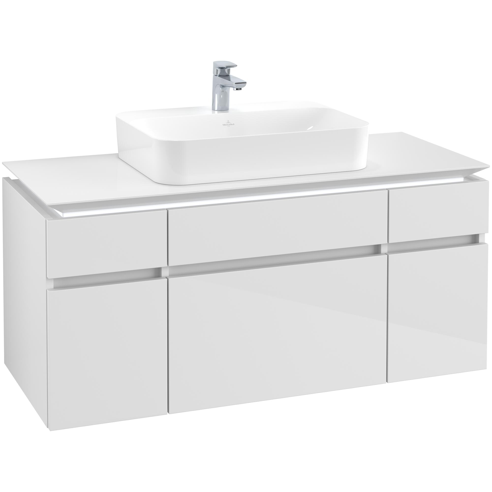 Tvättställsskåp Villeroy & Boch Legato med 5 Lådor för Ytmonterat Tvättställ från Finion & Memento