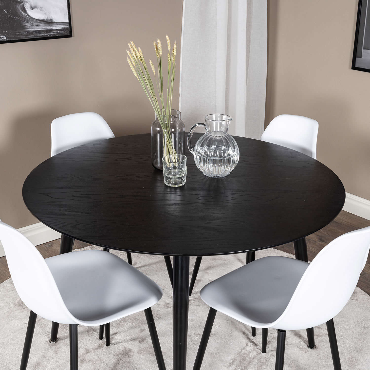 Spisegruppe Venture Home Dipp med 4 Polar Plastic Stoler