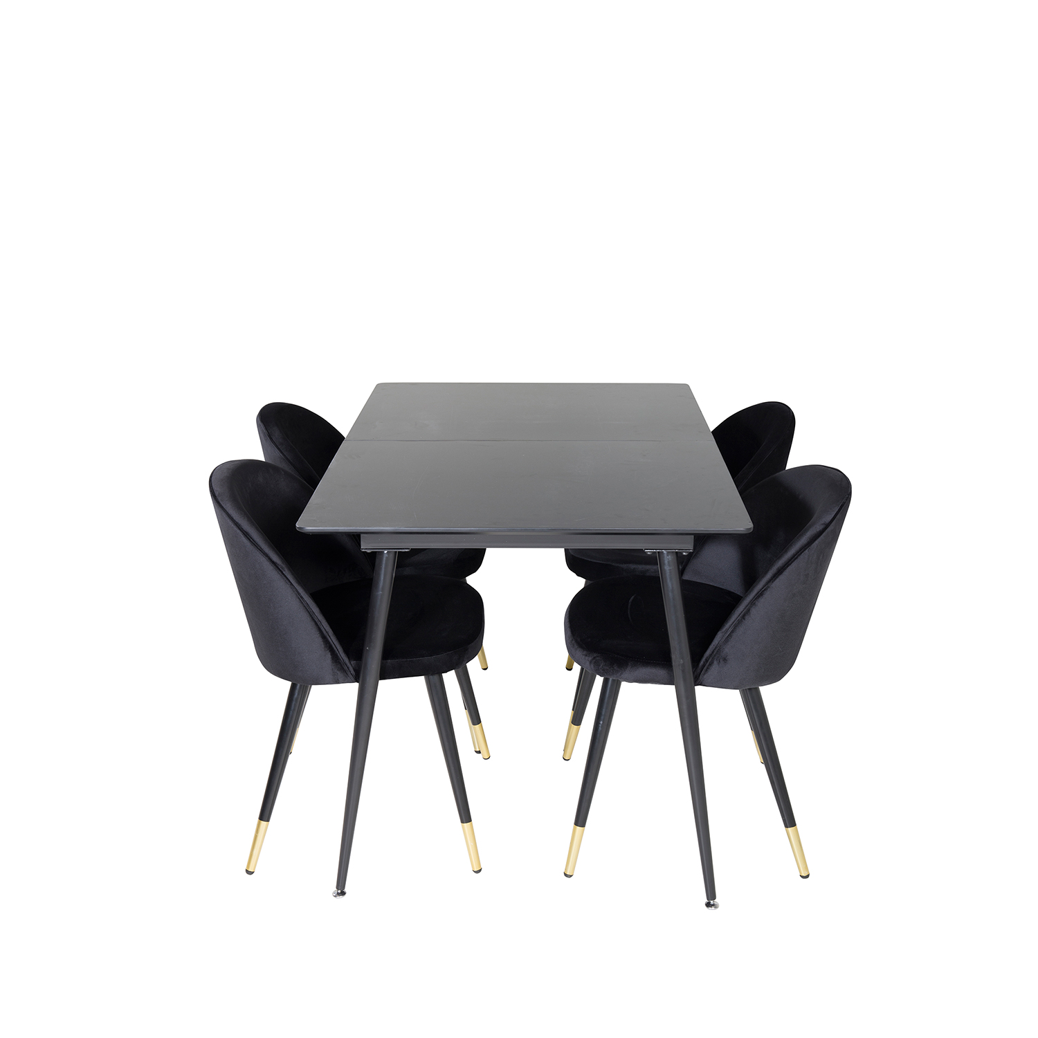 Spisegruppe Venture Home Silvia med Innleggsplate og 4 Valentina Stoler