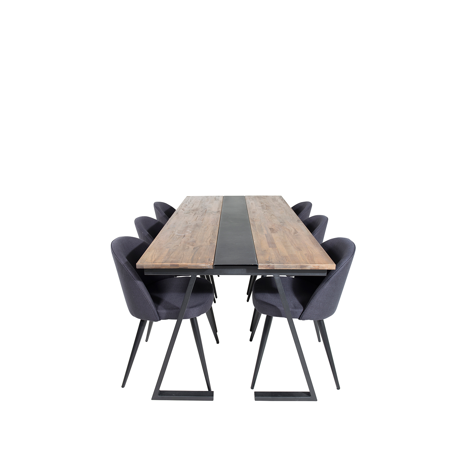 Spisegruppe Venture Home Jane med 6 Valentina Stoler Polyester