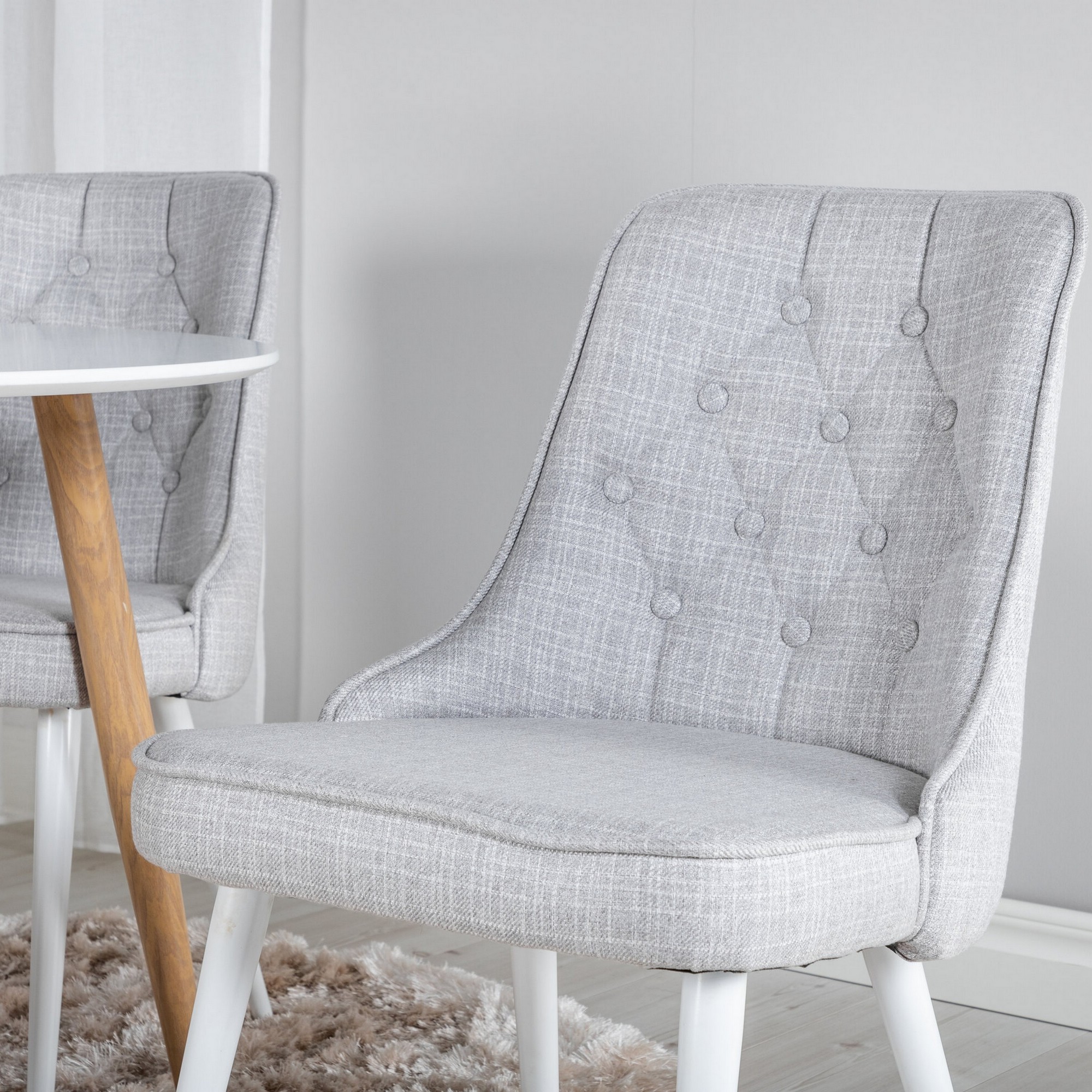 Spisegruppe Venture Home Plaza med 4stk Velvet Deluxe Stoler