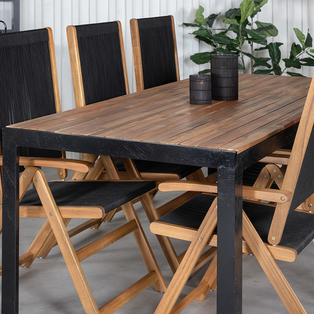 Spisegruppe Venture Home Bois med 6 Lumi Stoler
