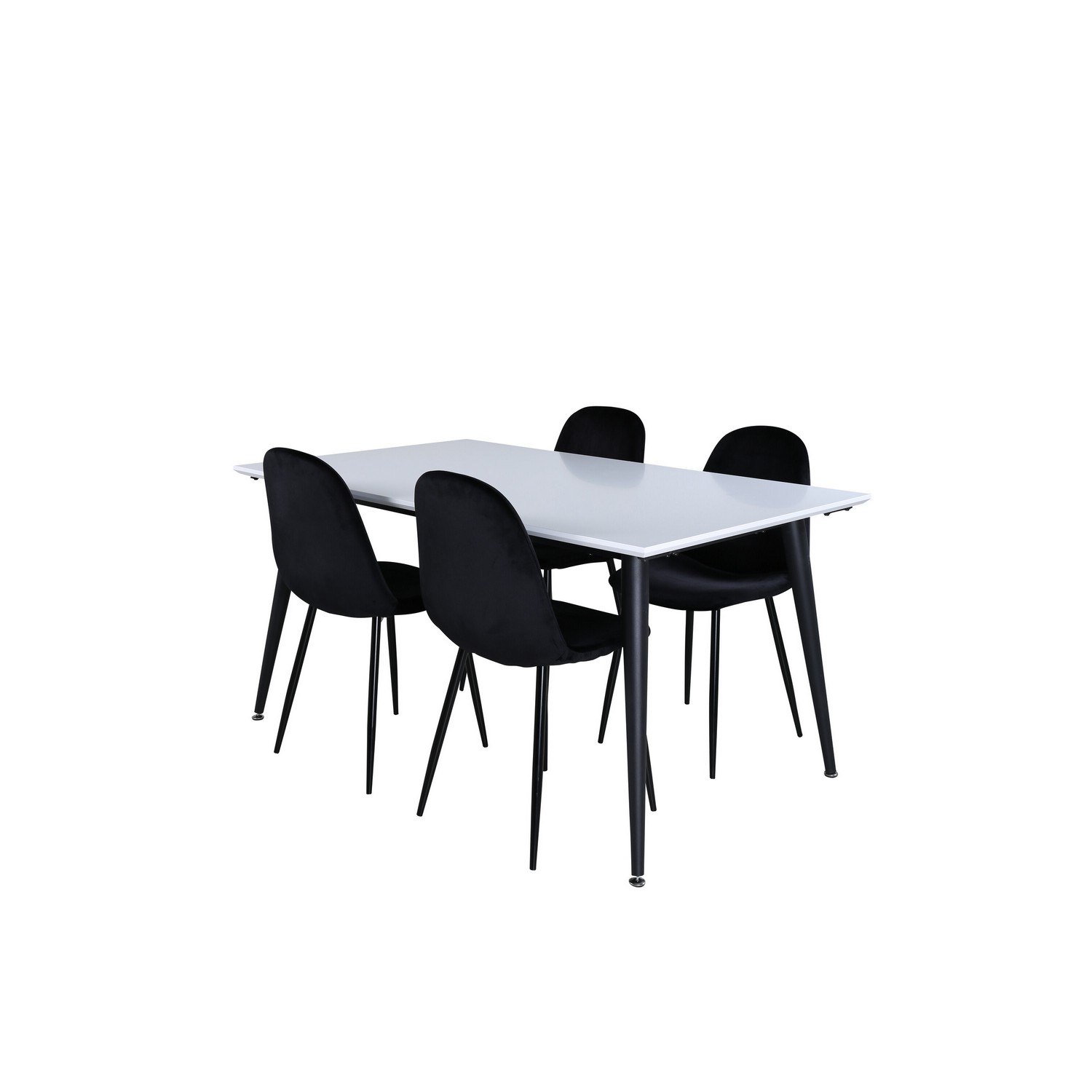 Spisegruppe Venture Home Jolie med 4 Pobbie Stoler Metall