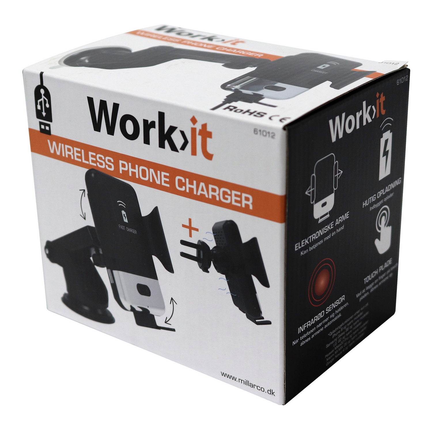 Mobilholder Work it med Trådløs Lading