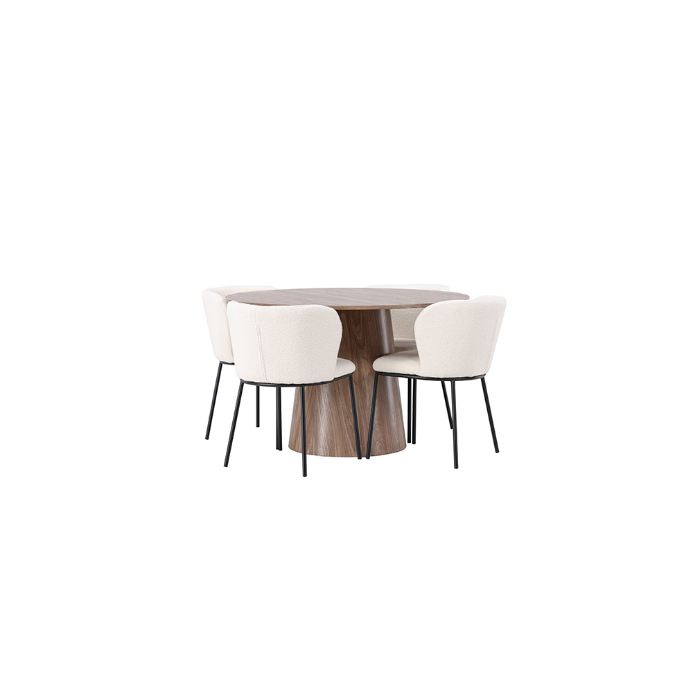 Spisegruppe Venture Home Lanzo med 4 Edina Stoler