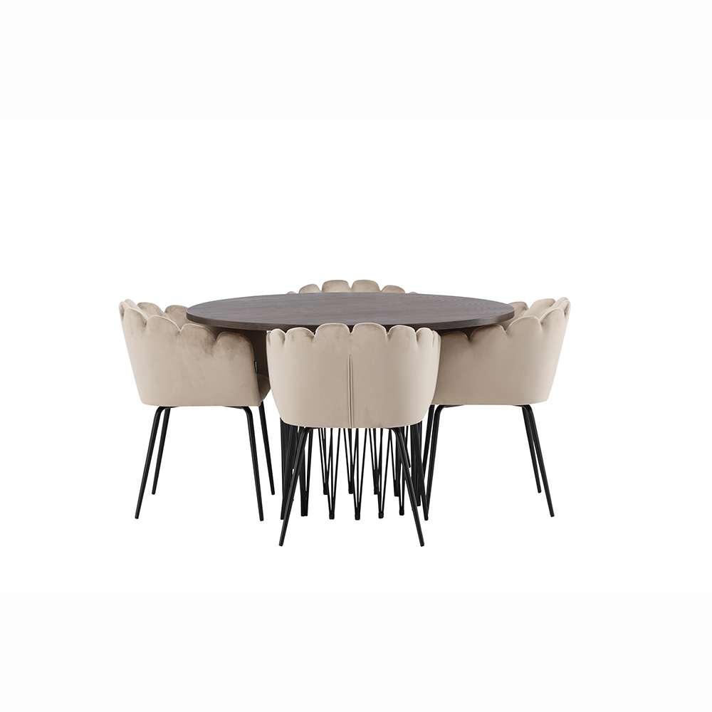 Spisegruppe furniture/fashion Stone med 4 Limhamn Stoler Rundt