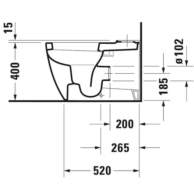 Toalett Duravit Me by Starck 217009 med Toalettsete