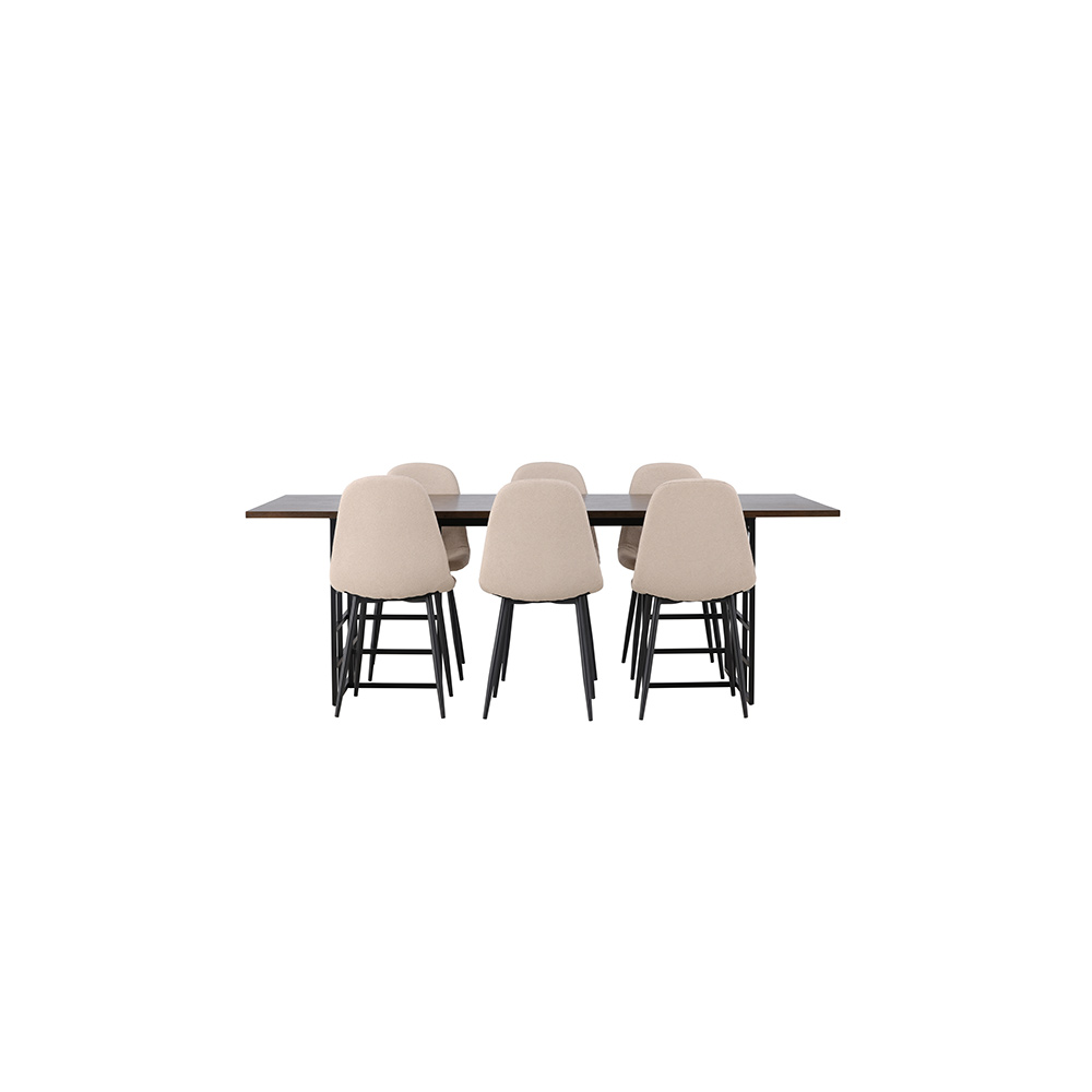 Spisegruppe Venture Home Ystad med 6 stk Polar Stoler