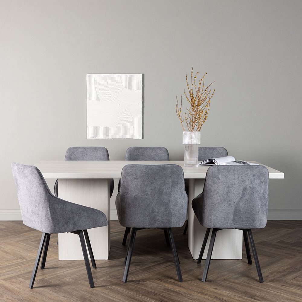 Spisegruppe Venture Home Olga med 6 Rosie Stoler