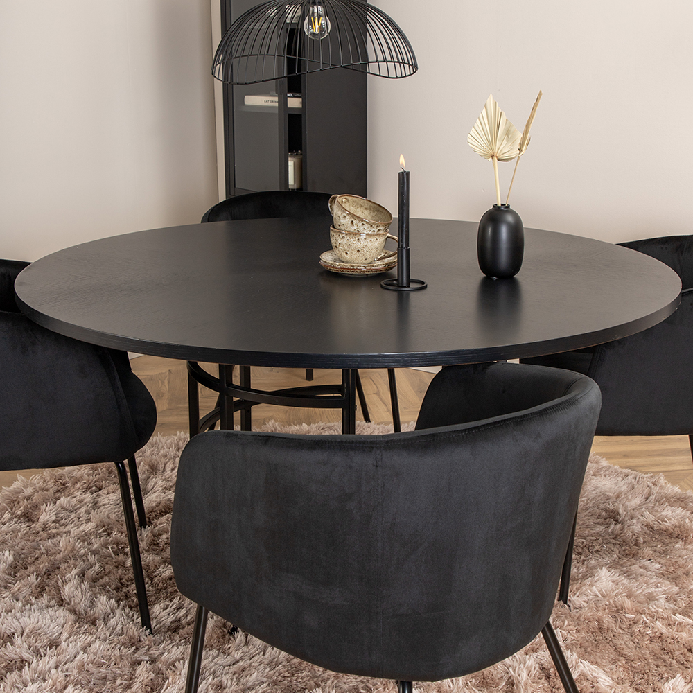 Spisegruppe furniture/fashion Copenhagen Ø140 cm med 4 Berit Stoler
