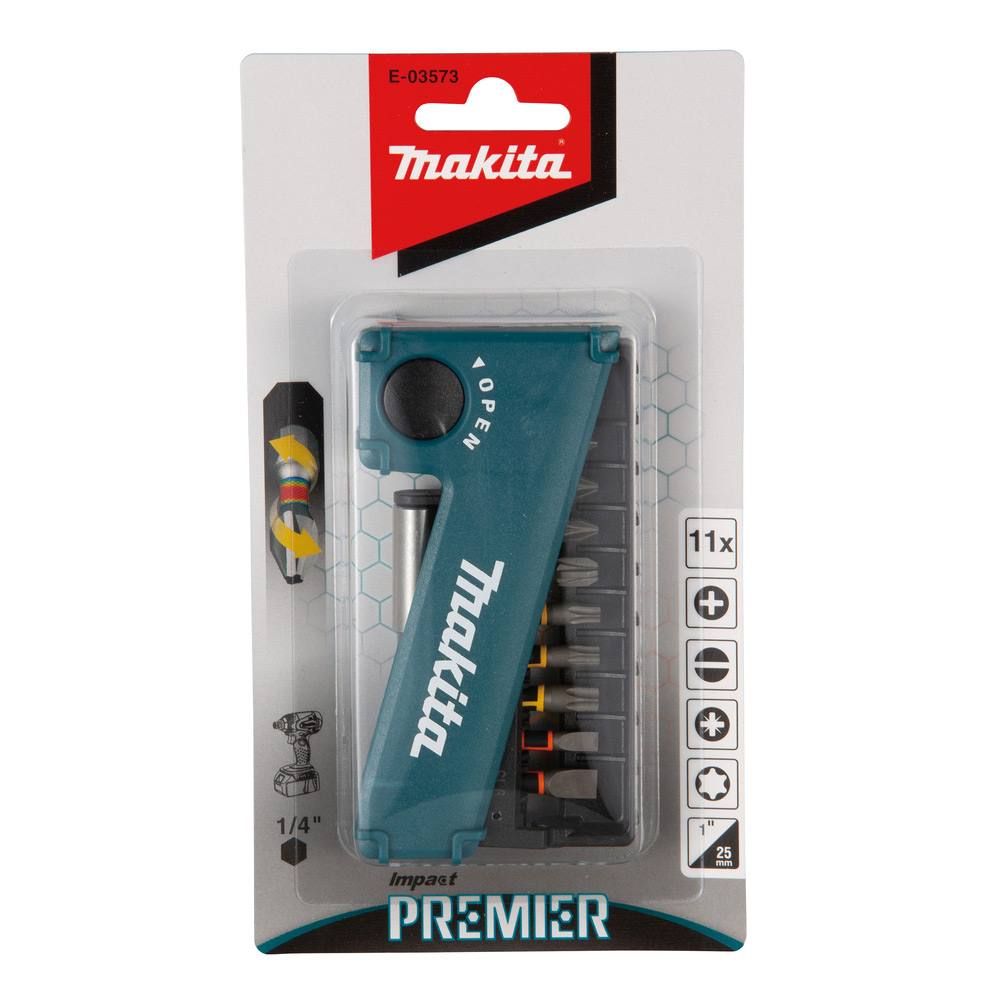 Bitssett Makita E-03573 11 deler