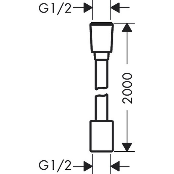 Tekstildusjslange Hansgrohe Designflex 200 cm