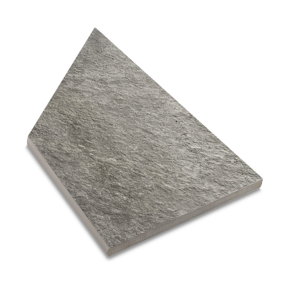 Klinker Bricmate Z Quartzit Grey Pool Inner Corner Right 59,5x29,1 cm