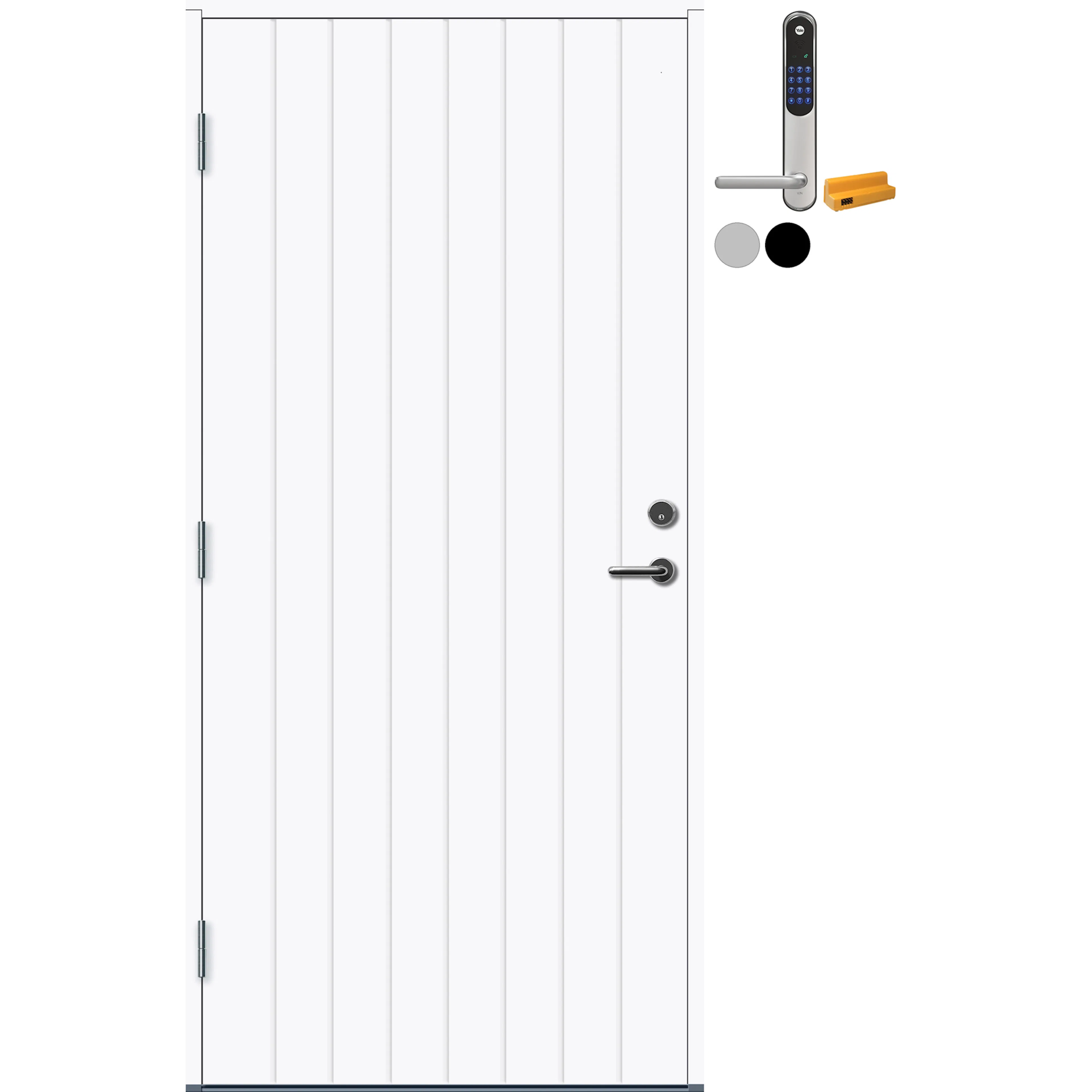 Ytterdør Bygg1 Bodø med Yale Doorman Classic Home