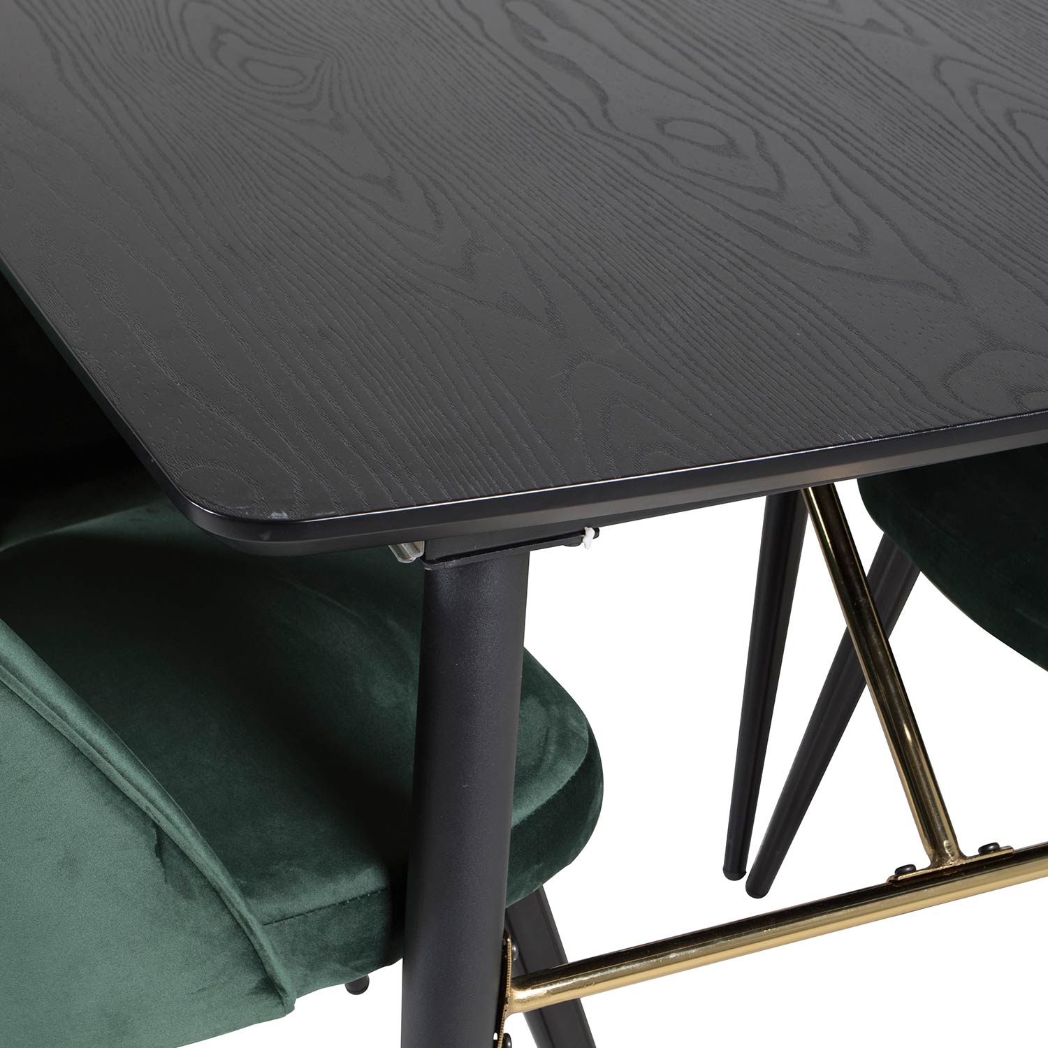 Spisegruppe Venture Home Gold med 6 Velvet Stoler