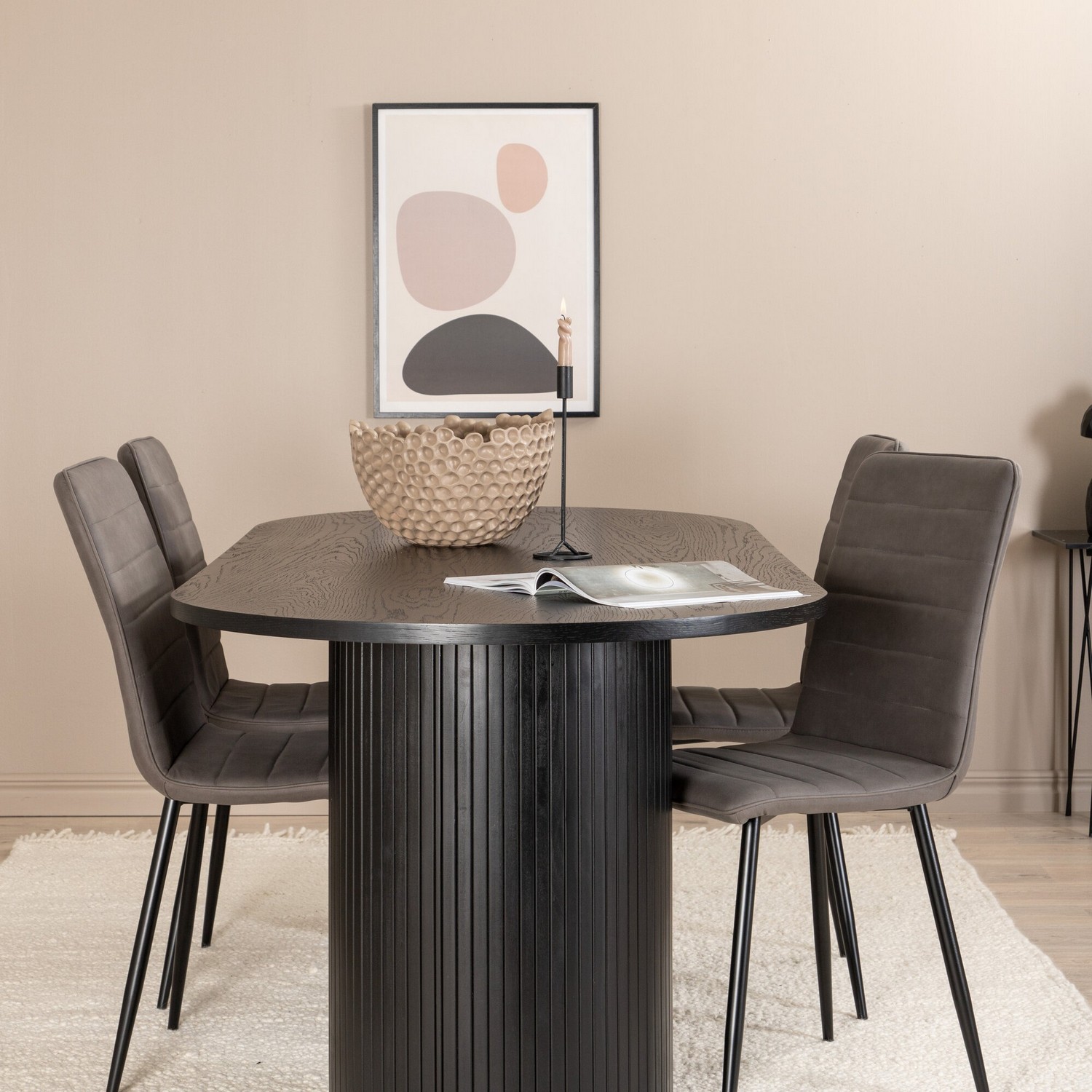 Spisegruppe Venture Home Bianca med 4 Walerina Stoler