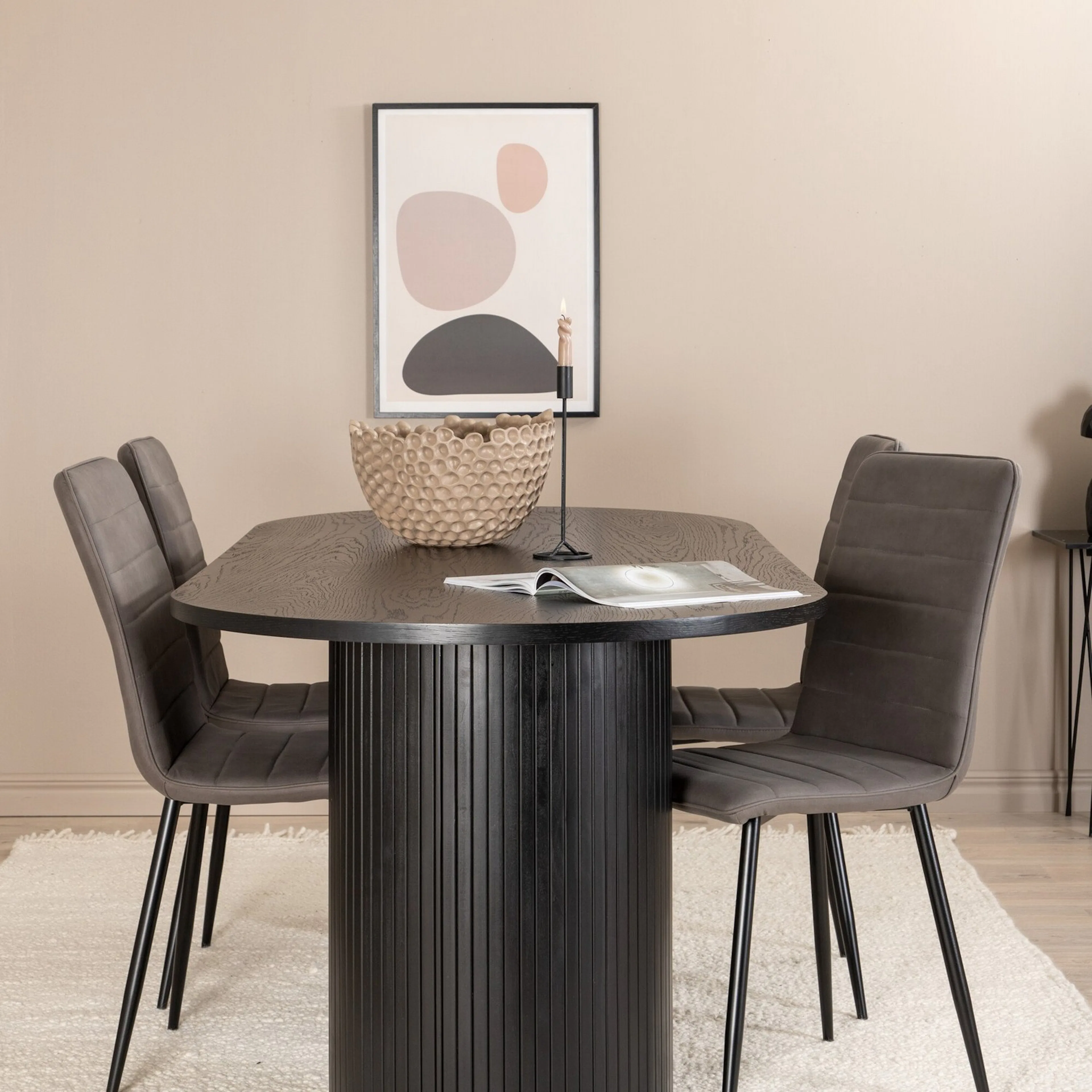 Spisegruppe Venture Home Bianca med 4 Walerina Stoler