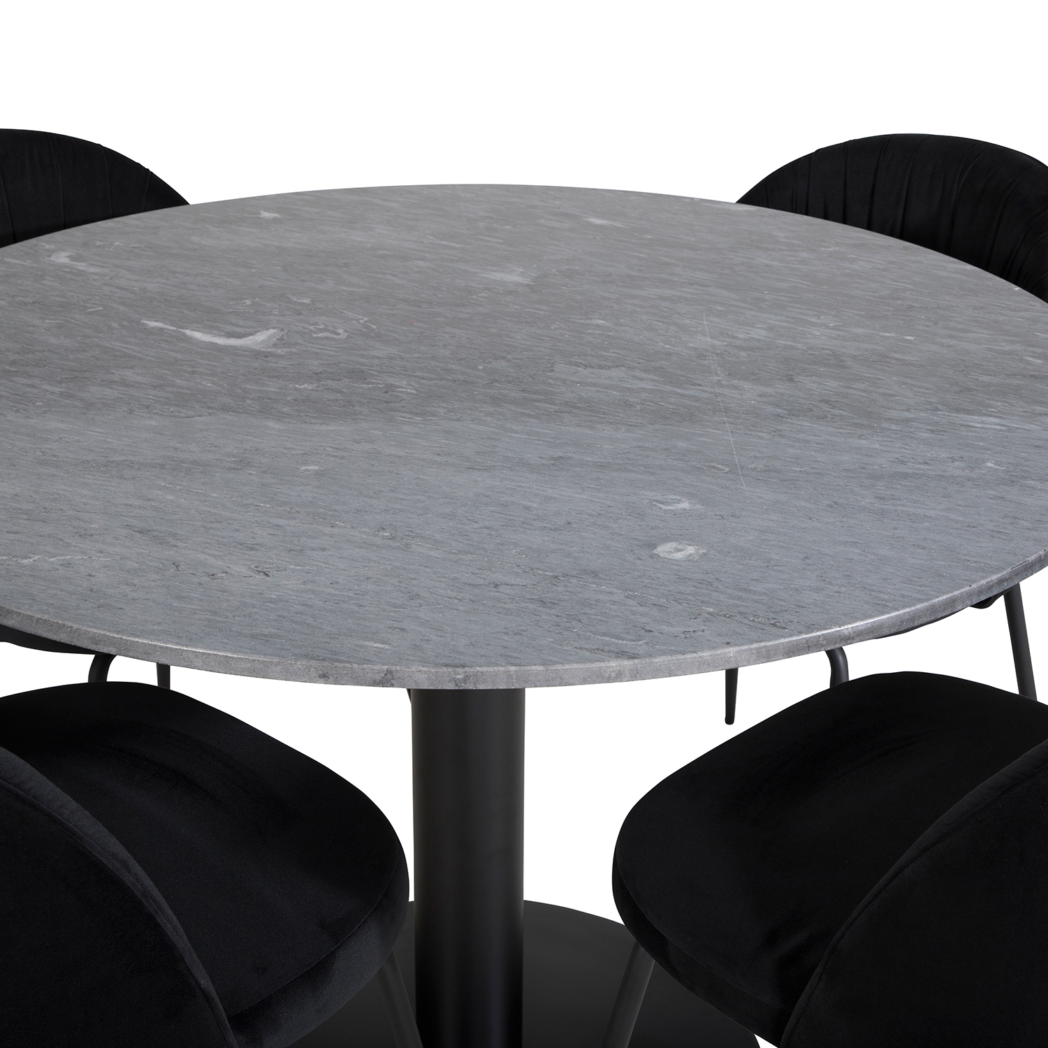Spisegruppe Venture Home Estelle med 4 Wrigley Stoler Fløyel