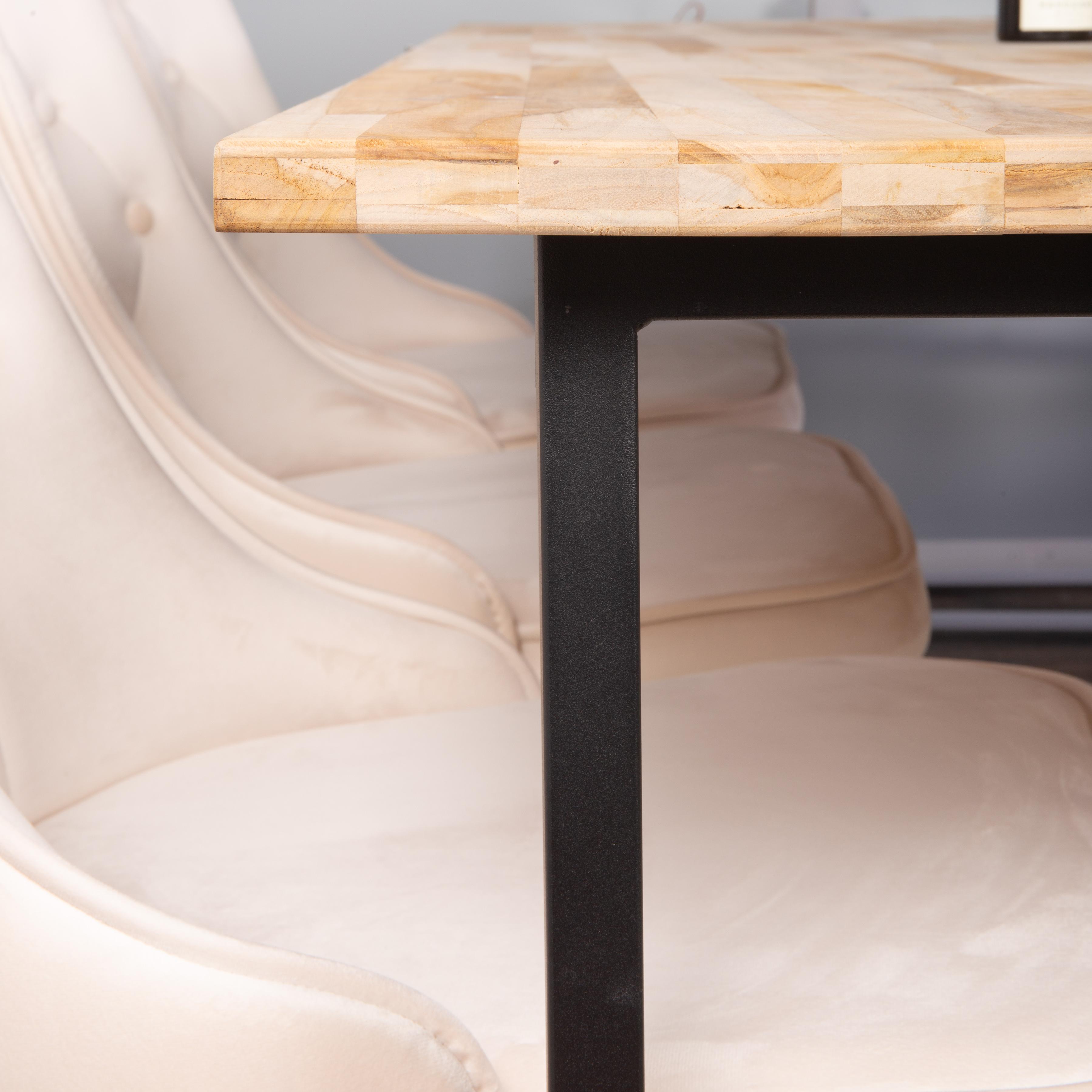Spisegruppe Venture Home Cirebon med 6 Velvet Deluxe Stoler