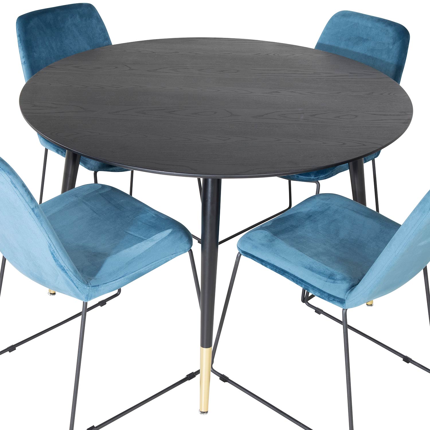 Spisegruppe Venture Home Dipp Ø115 cm med 4 Muce Stoler