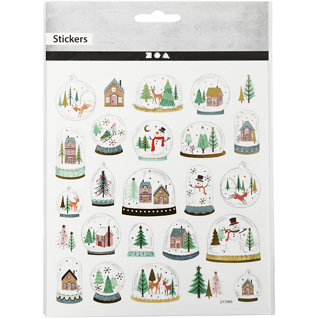 Klistremerker Creativ Company Selvklebende Snøkule 15x16,5 cm