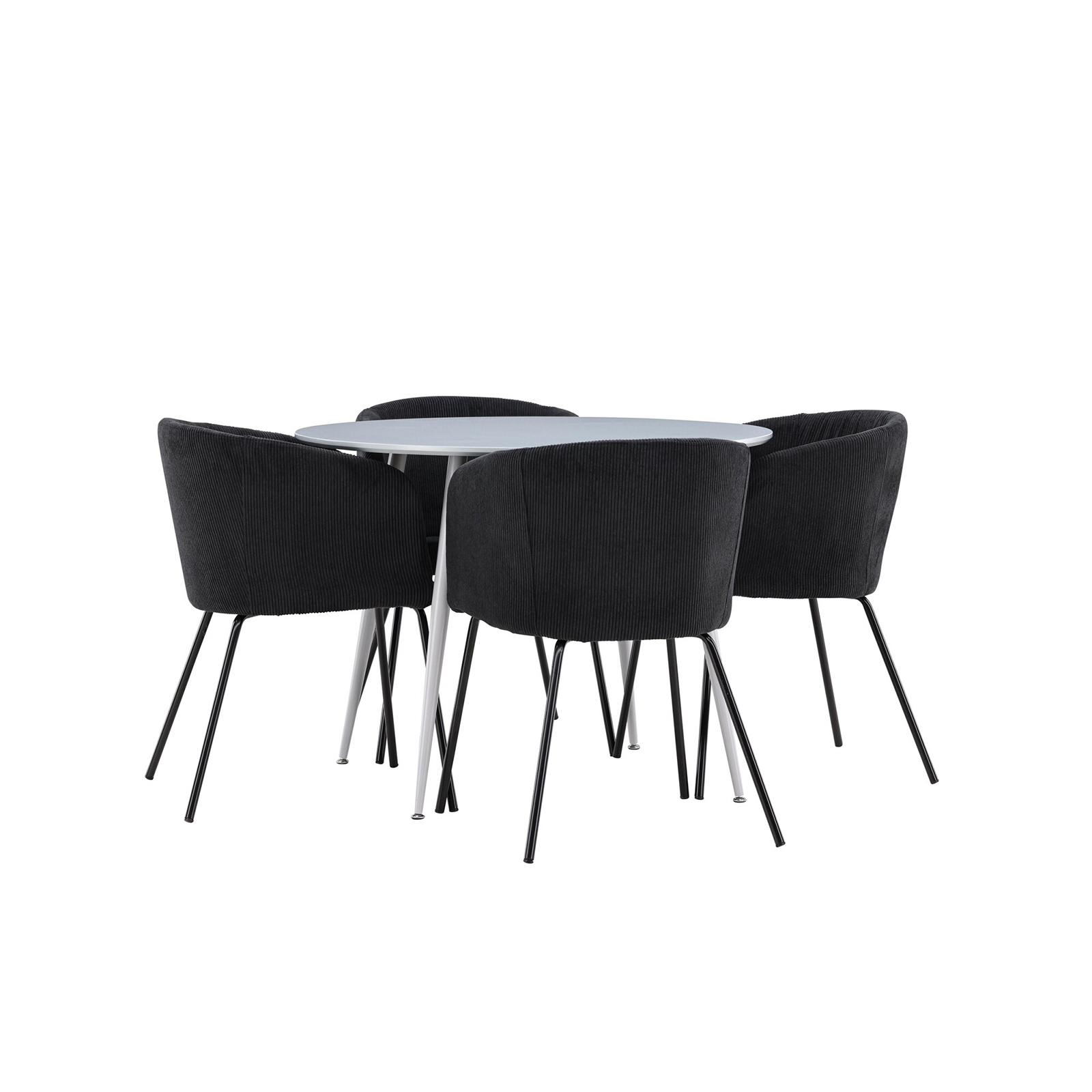 Spisegruppe Venture Home Plaza Ø100 med 4 stk Berit Stoler