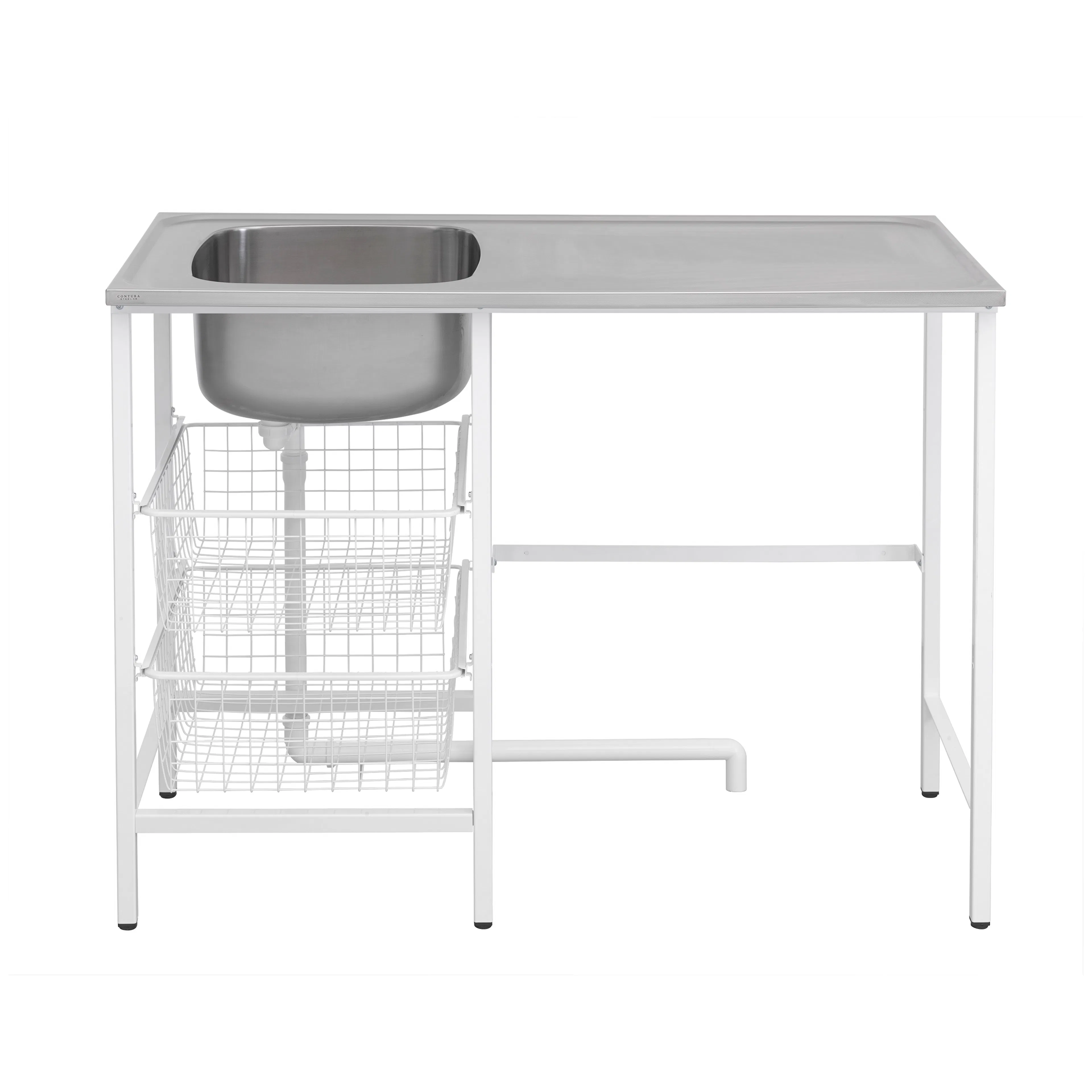 Oppvaskbenk Contura Steel CABM 12R Hvit Vendbar