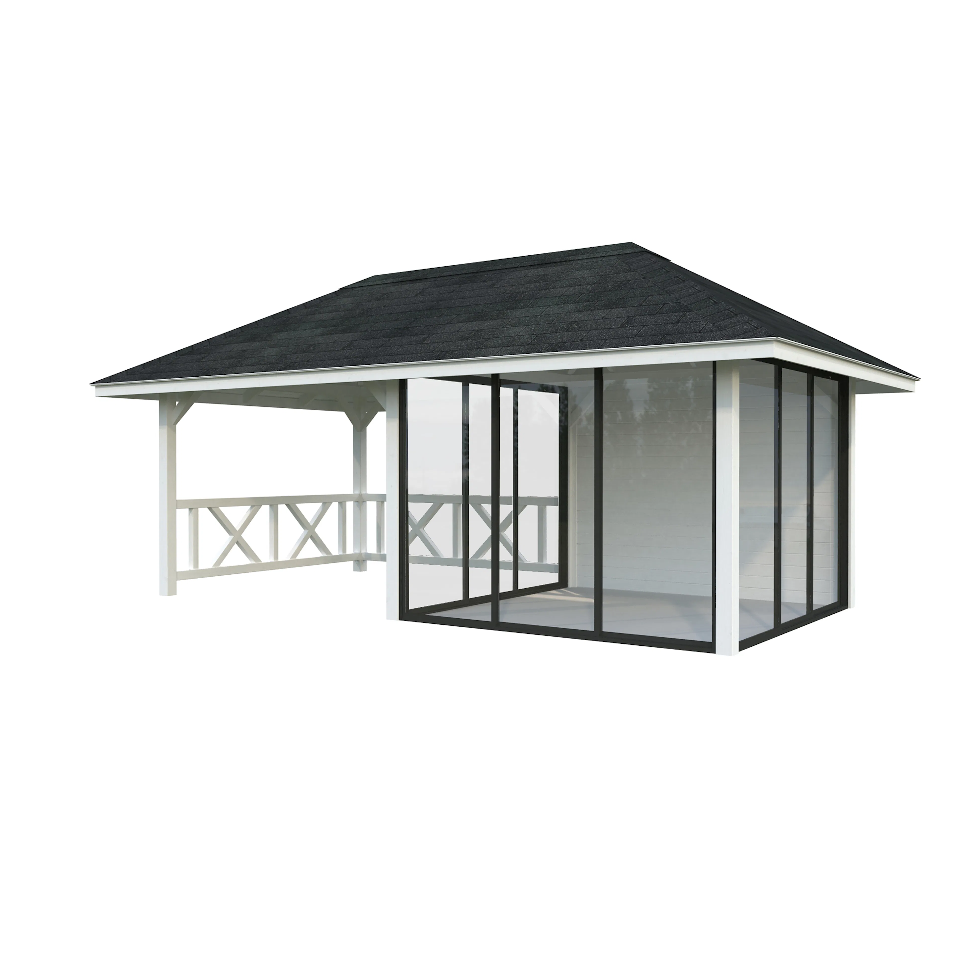 Hagestue Palmako Bianca 16,6 m2 Sett 204 Slide