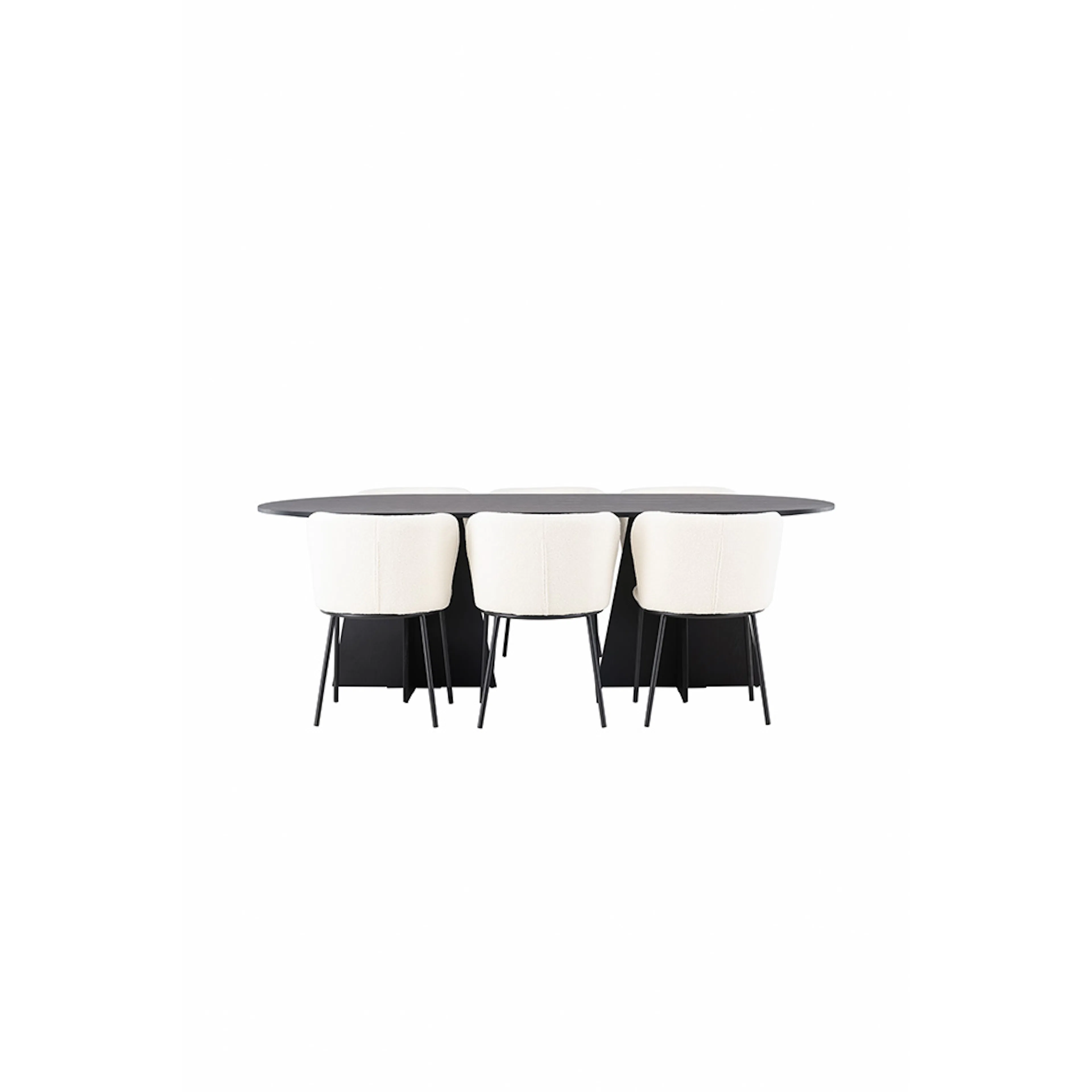 Spisegruppe Venture Home Bootcut med 6 stk Edina Stoler