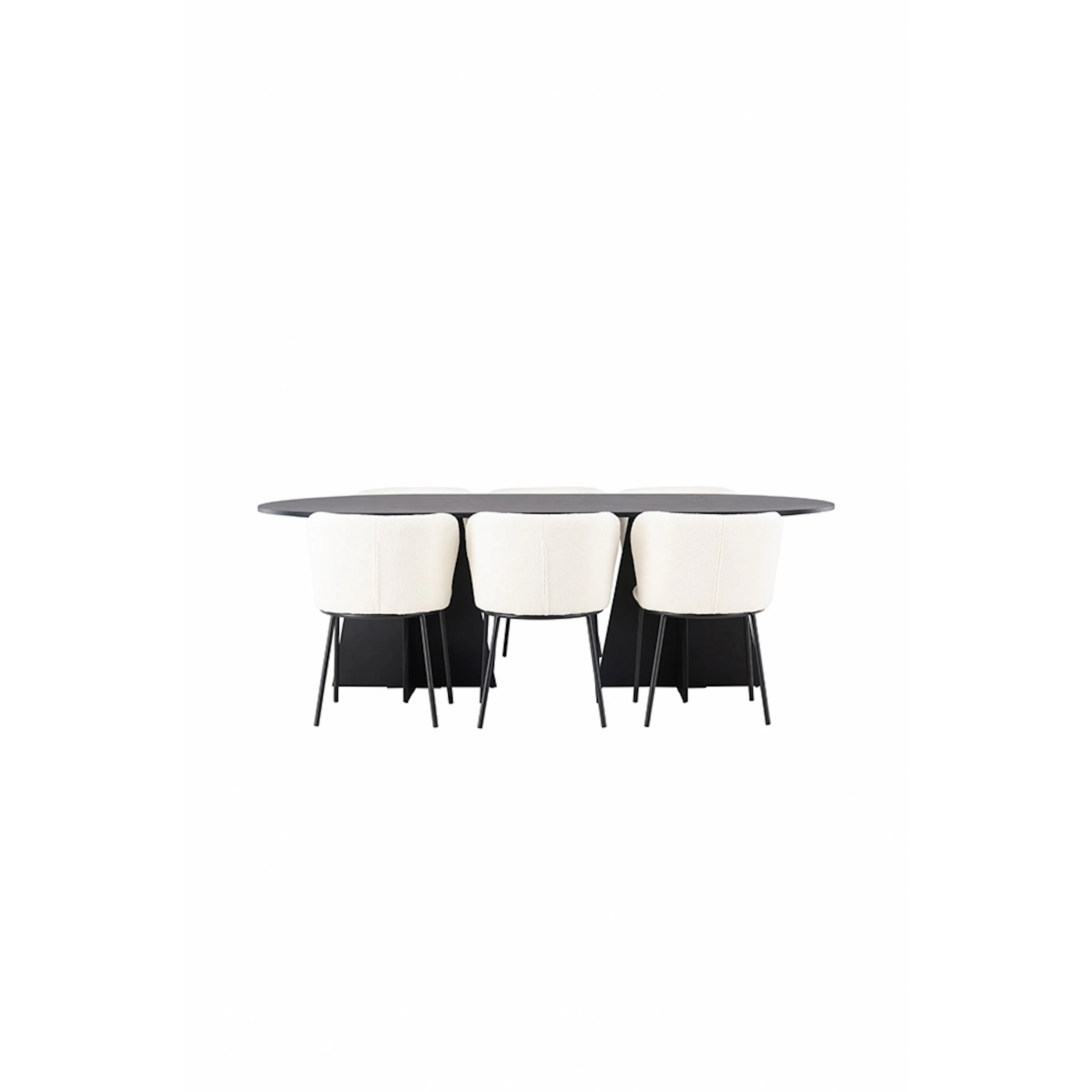 Spisegruppe Venture Home Bootcut med 6 stk Edina Stoler