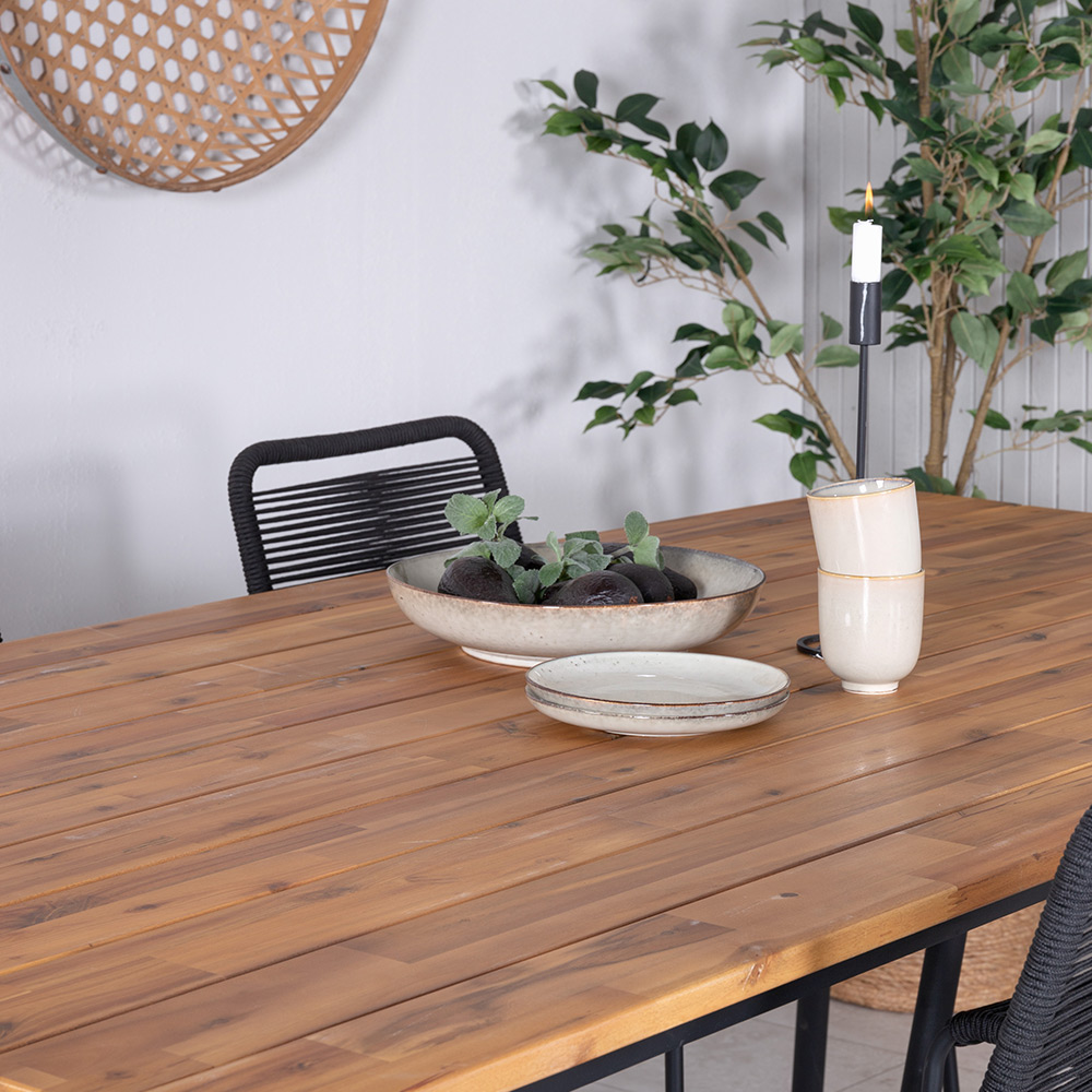 Spisegruppe Venture Home Chane med 4 Lumi Stablebare Spisestoler
