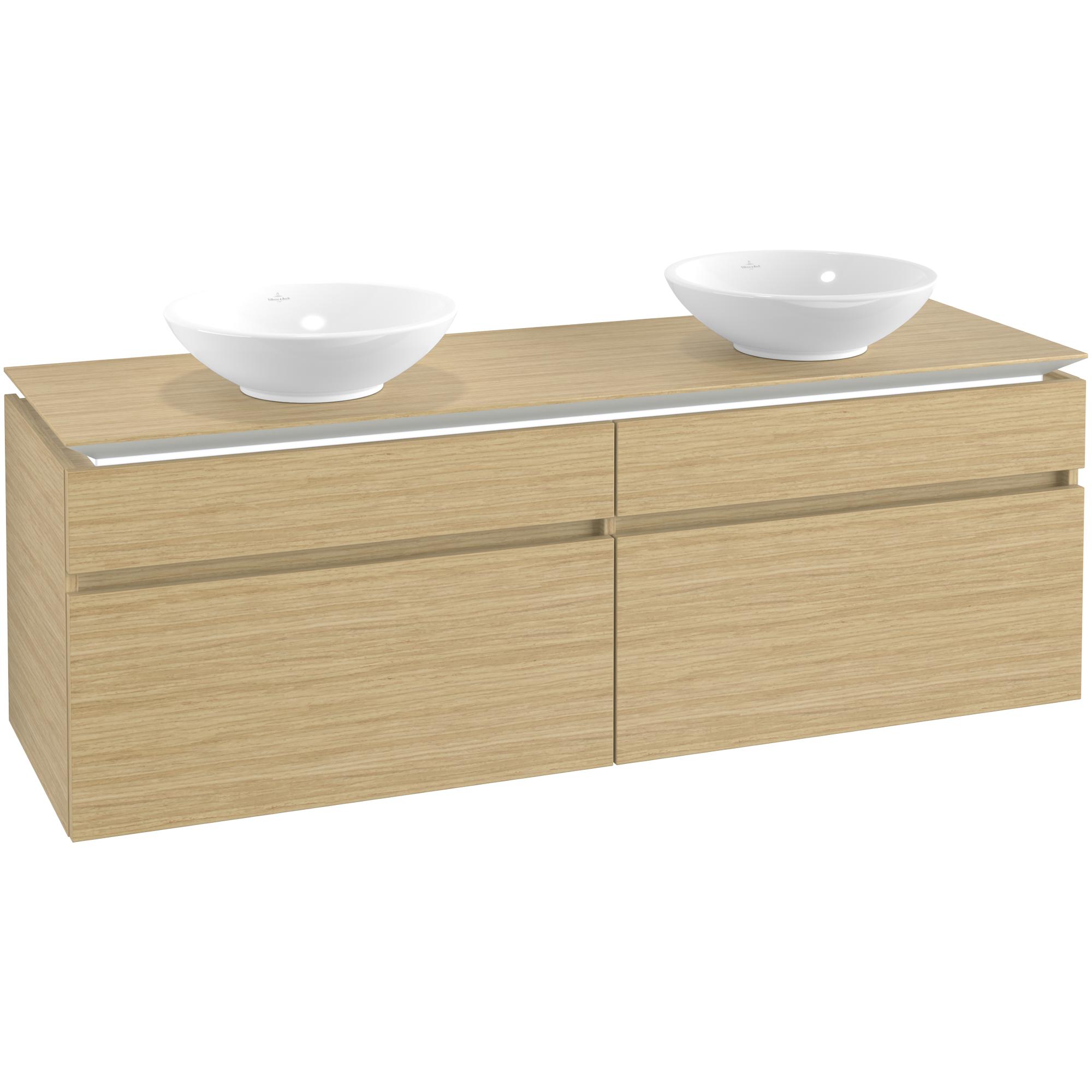 Tvättställsskåp Villeroy & Boch Legato 1600 med 4 Lådor för Två Ytmonterade Tvättställ från Övriga V&B Serier | badrum - badrumsmobler - tvattstallsskap-och-kommod | KakelKungen