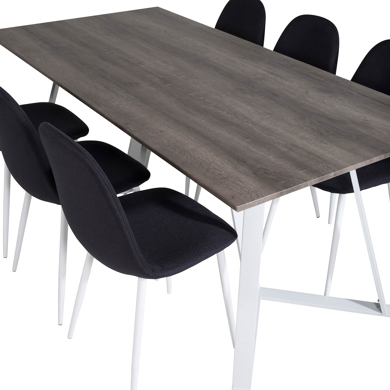 Spisegruppe Venture Home Madde med 6 Pobbie Stoler Polyester