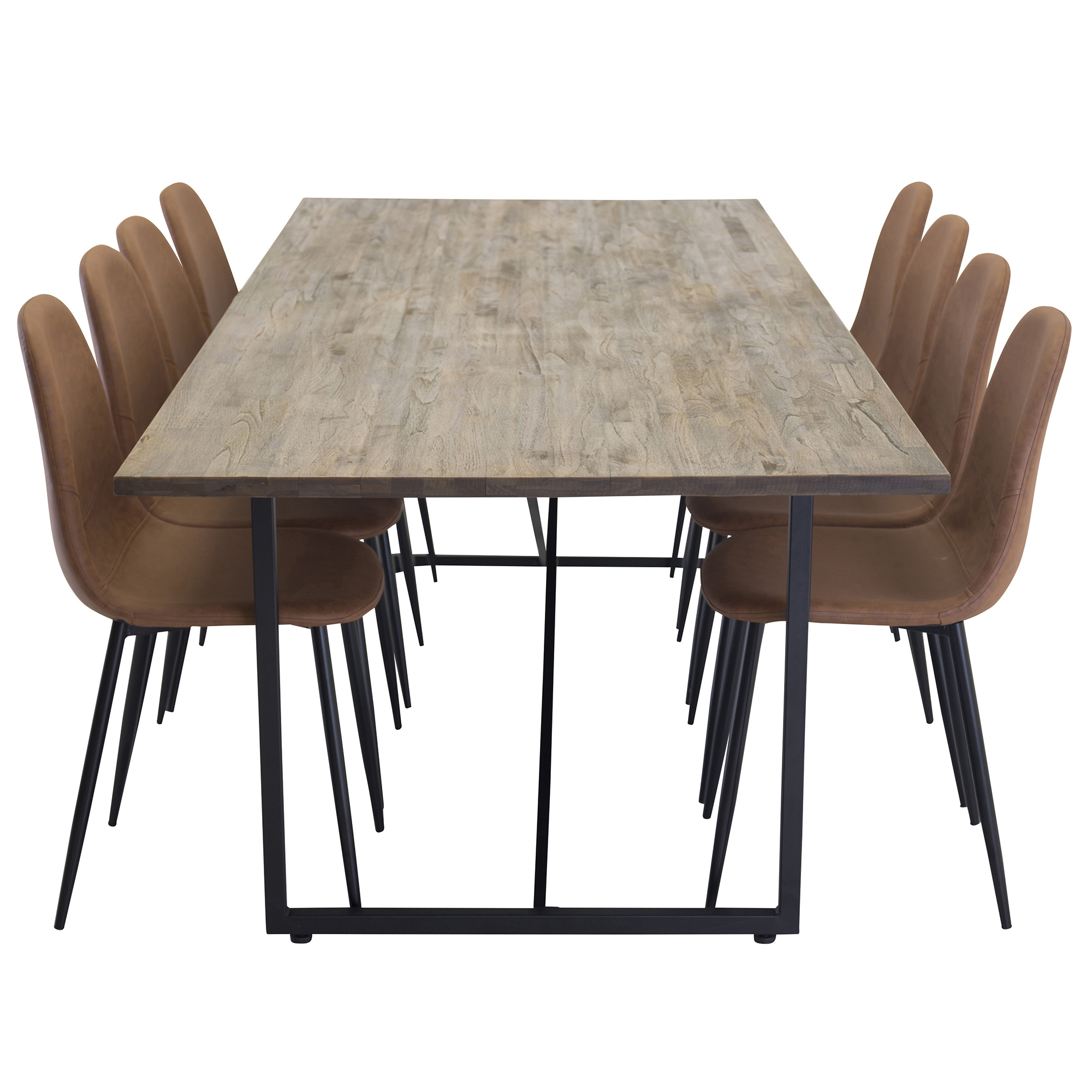 Spisegruppe Venture Home Peo med 8 Pobbie Stoler