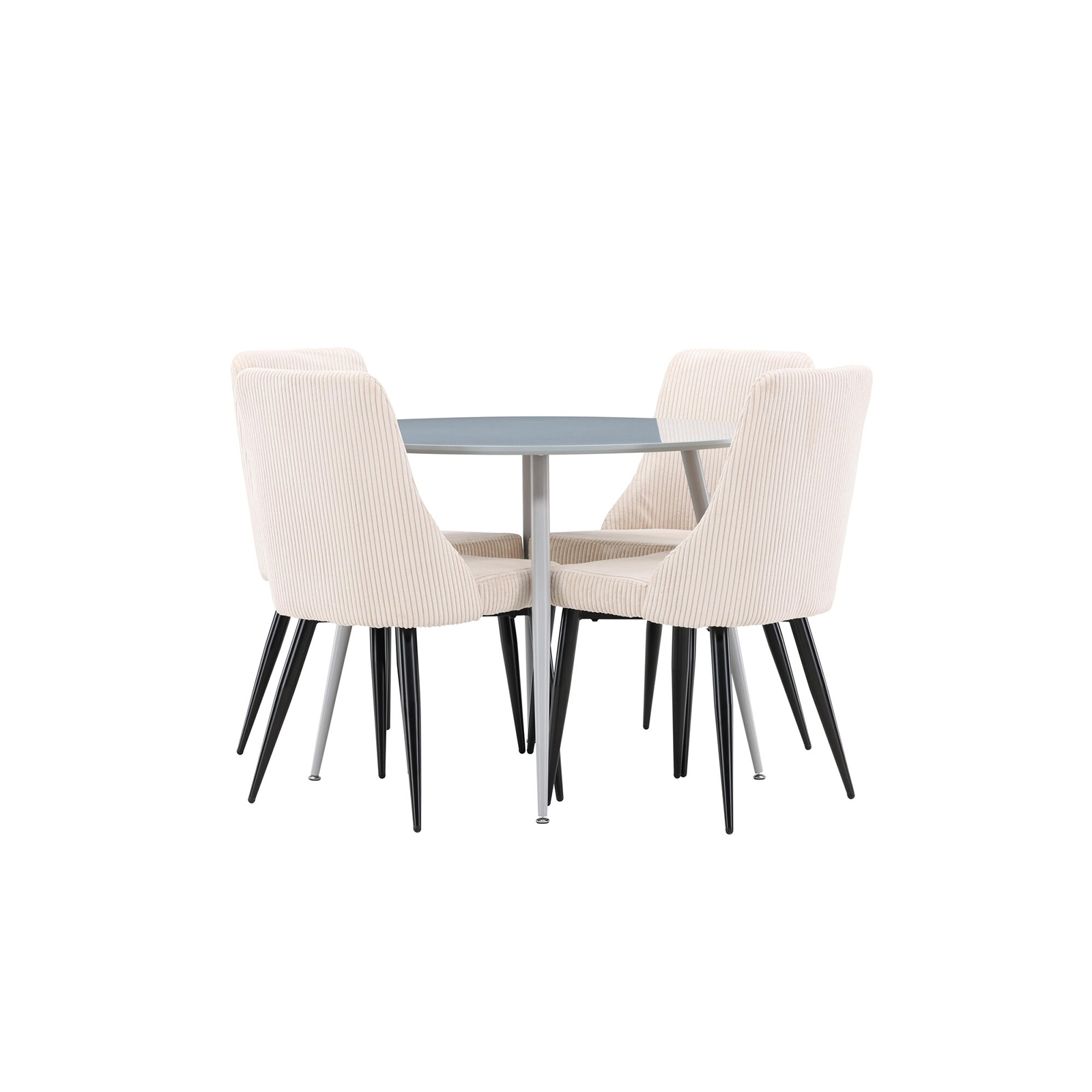 Spisegruppe Venture Home Plaza Ø100 med 4 stk Leone Stoler