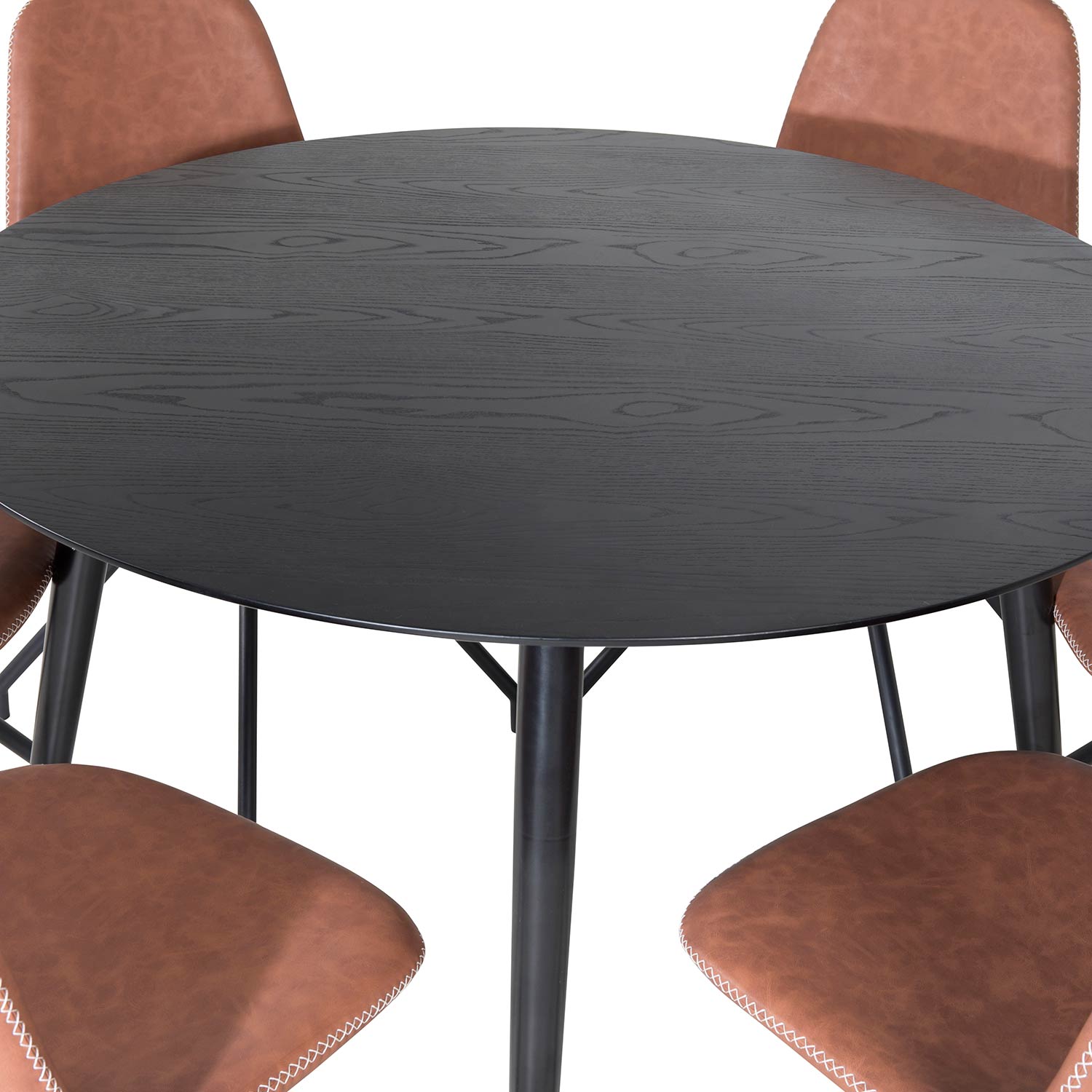Spisegruppe Venture Home Dipp Ø115 cm med 6 Polar Snurr Stoler