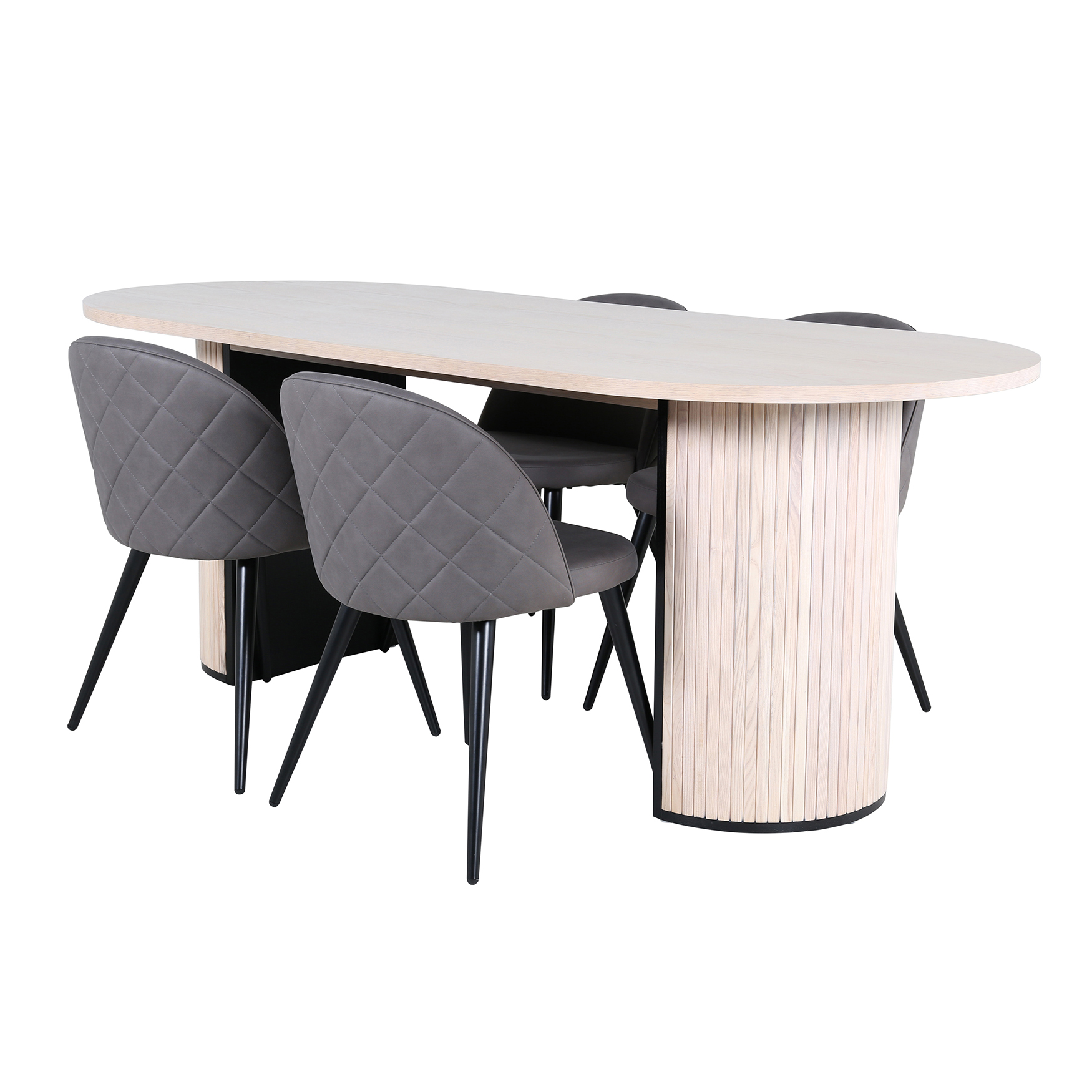 Spisegruppe Venture Home med Bianca Spisebord og 4 Valentina Stitcthes Spisestoler