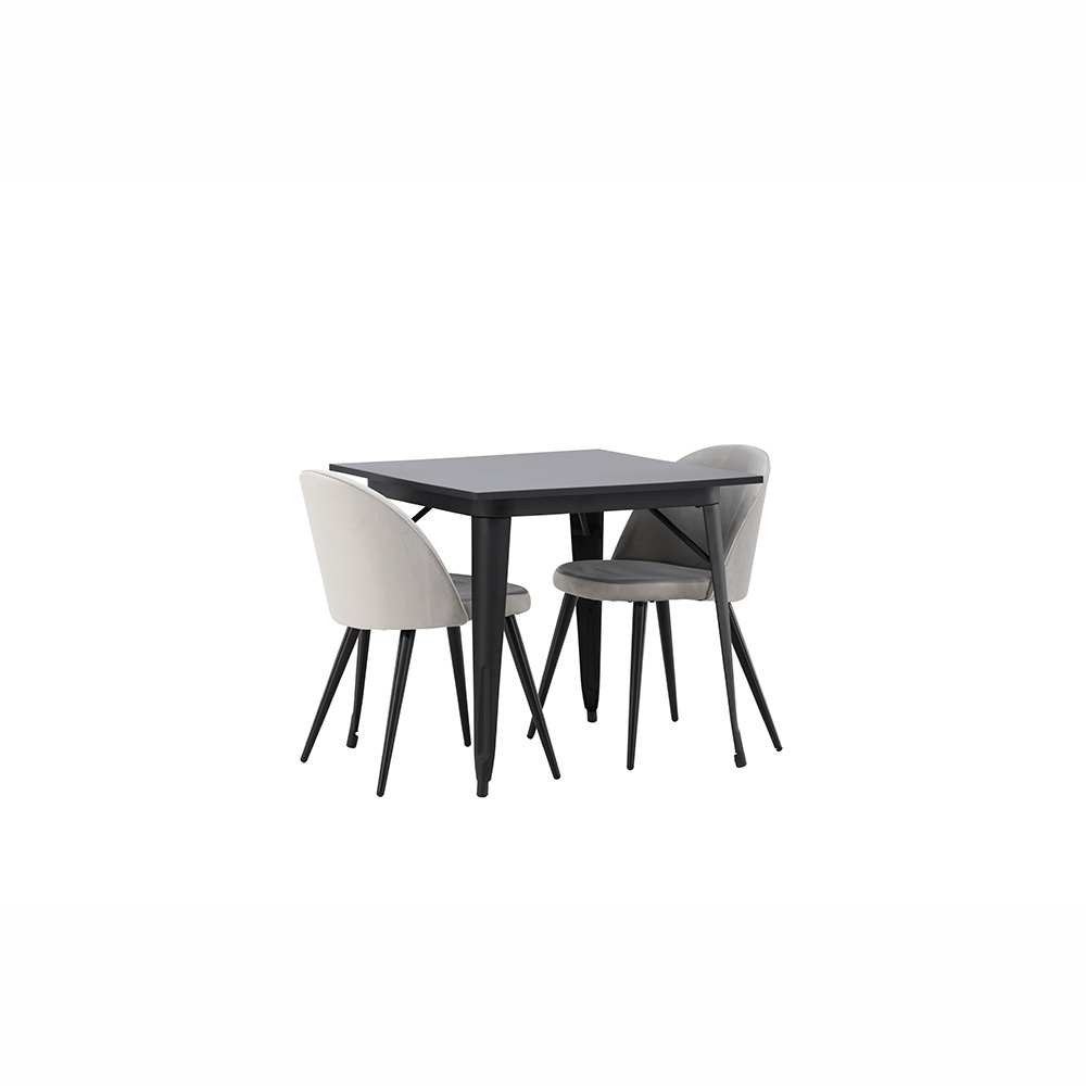 Spisegruppe Venture Home Tempe med 2 Velvet Stoler