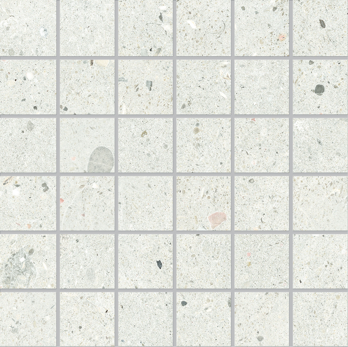 Mosaikk Lhådös Slite lysgrå  5x5 cm