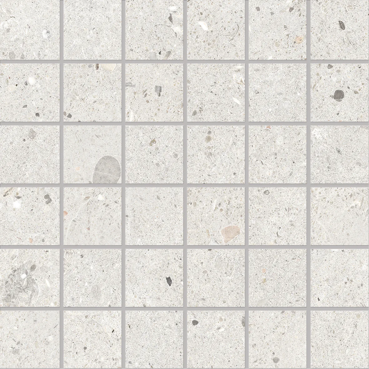 Mosaikk Lhådös Slite lysgrå 5x5 cm