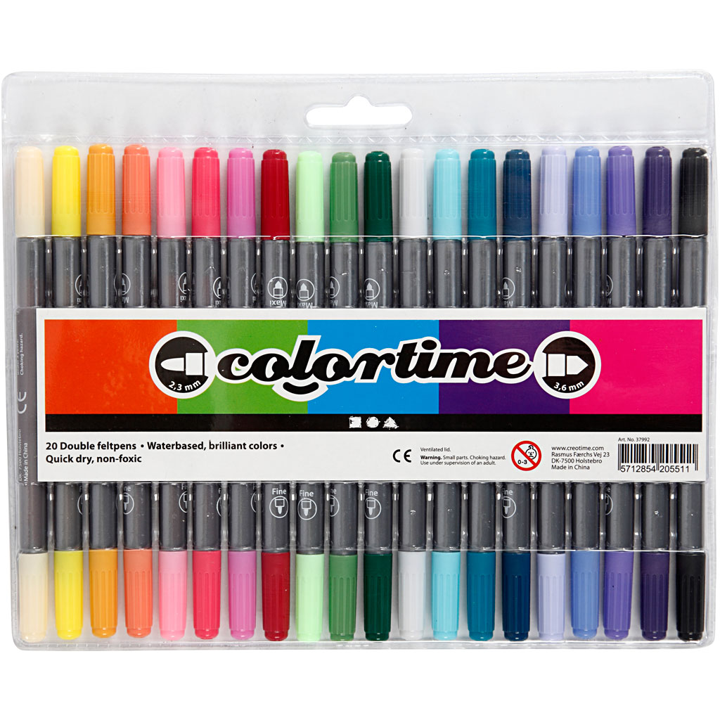 Dobbeltusj Creativ Company Colortime Strek 2,3+36 mm 1 Pk