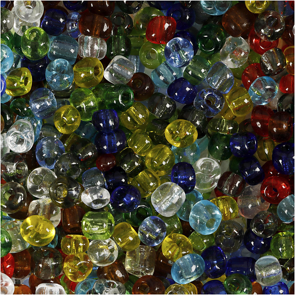 Rocaillesperler Creativ Company Blanke Transparente D4 mm Str 6/0 Hullstr 0,9-1,2 mm 1000 g/1 Pk